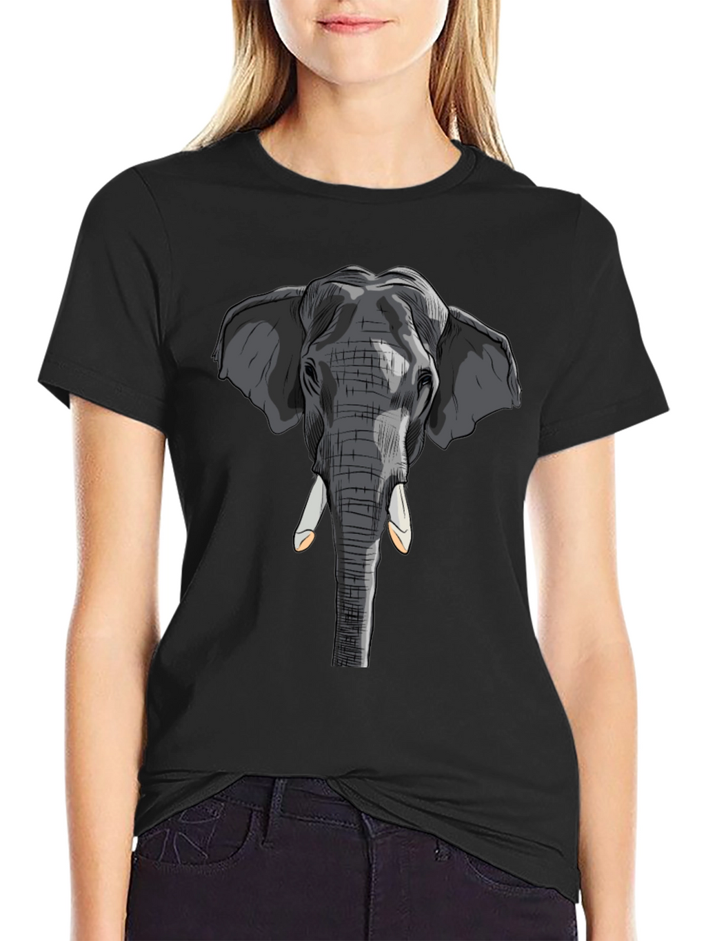 Elephant Graphic T-Shirt - Stylish Animal Print Tee