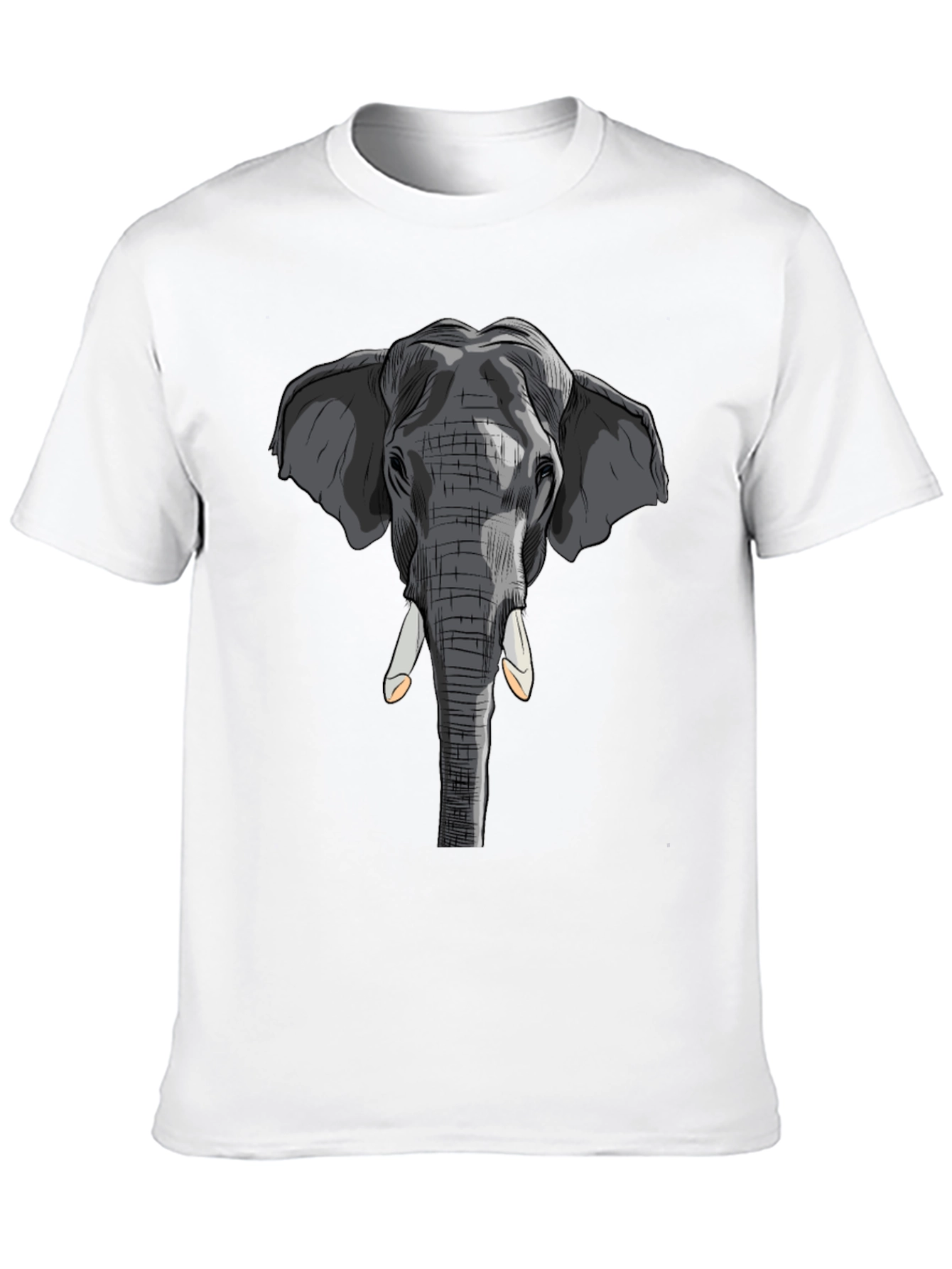 Elephant Graphic T-Shirt - Stylish Animal Print Tee