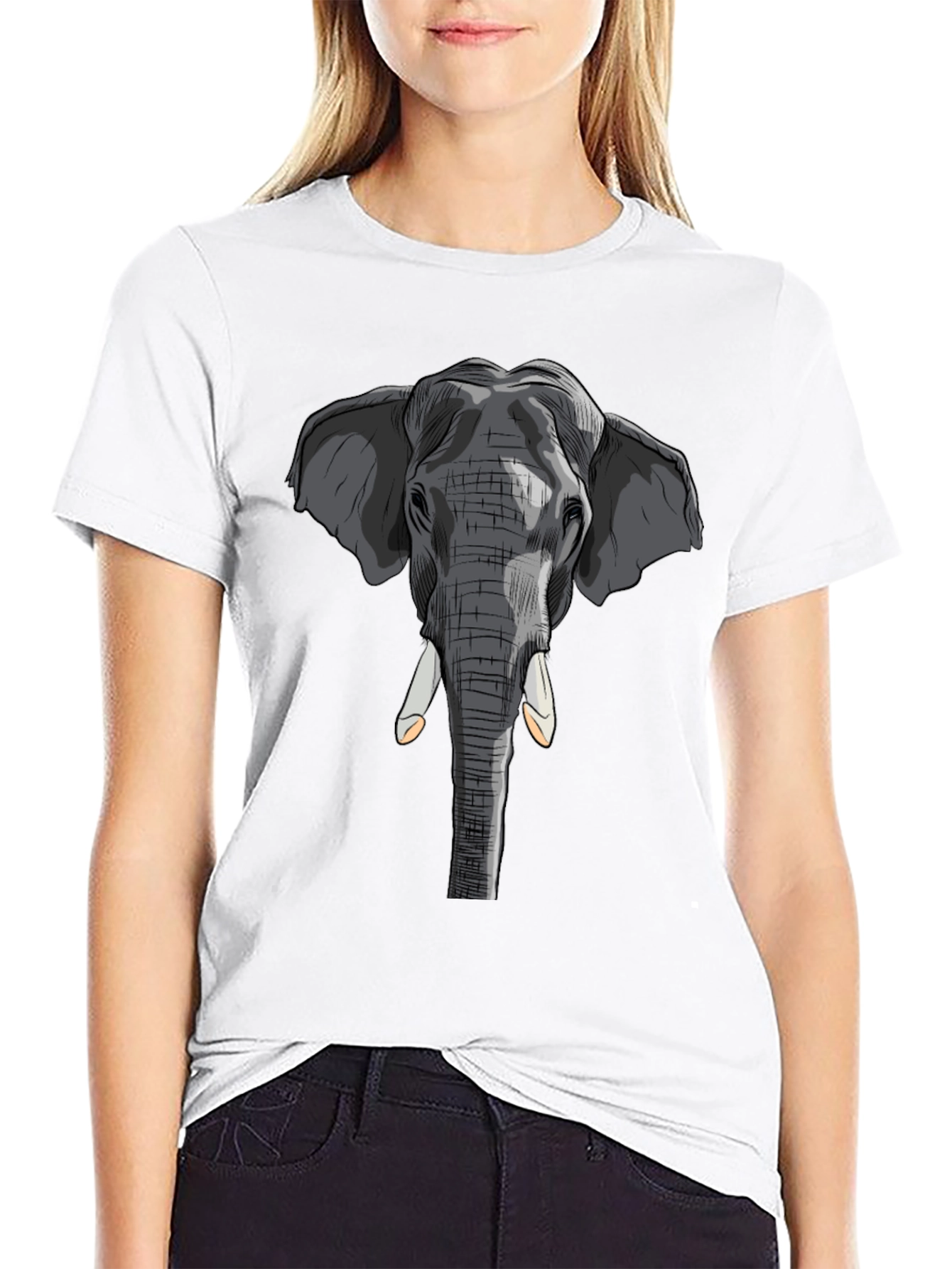 Elephant Graphic T-Shirt - Stylish Animal Print Tee
