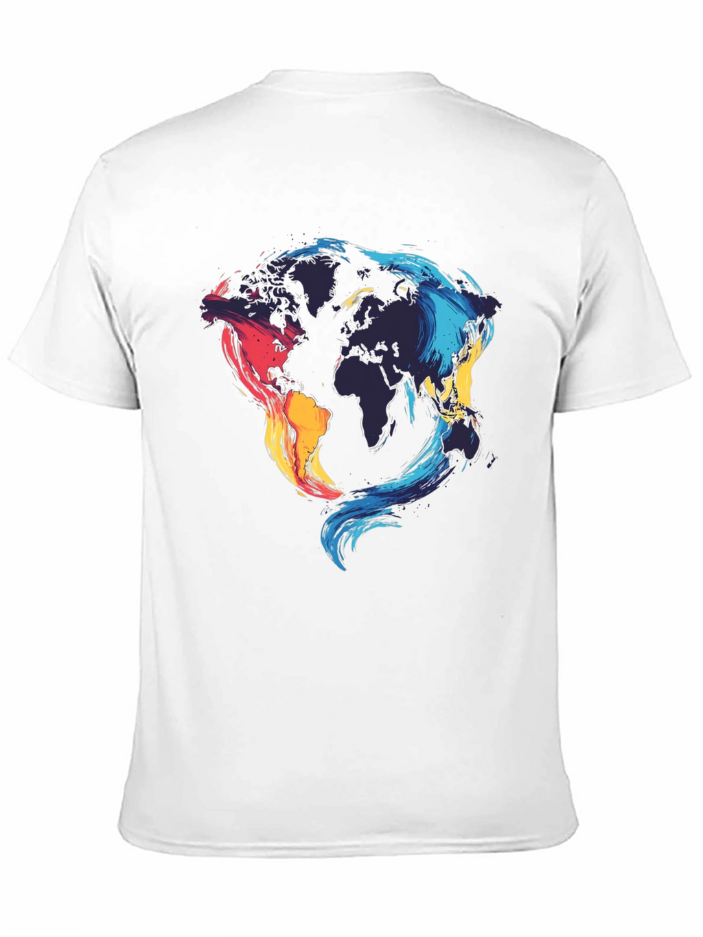 World Map Graphic Black T-Shirt