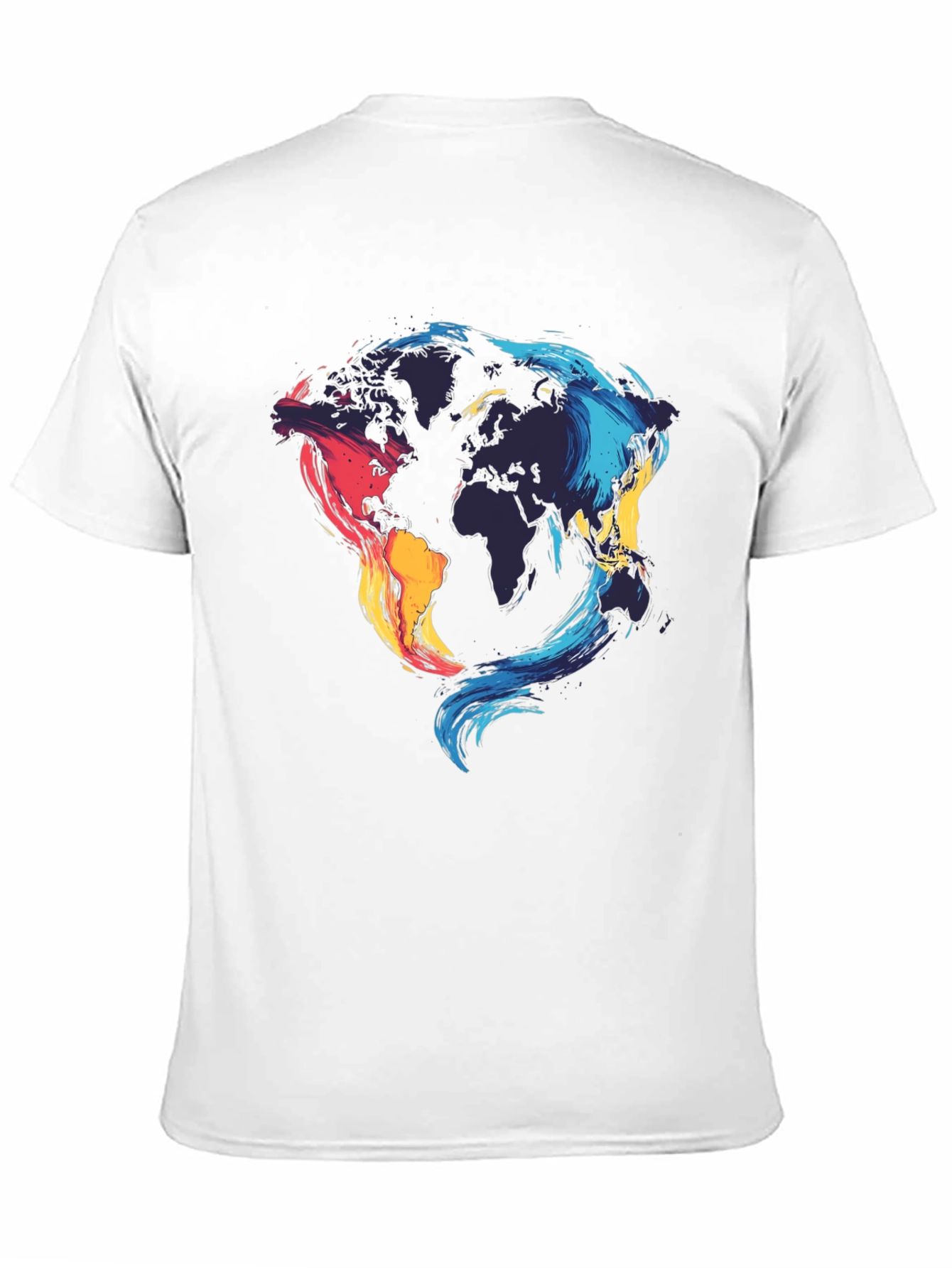World Map Graphic Black T-Shirt
