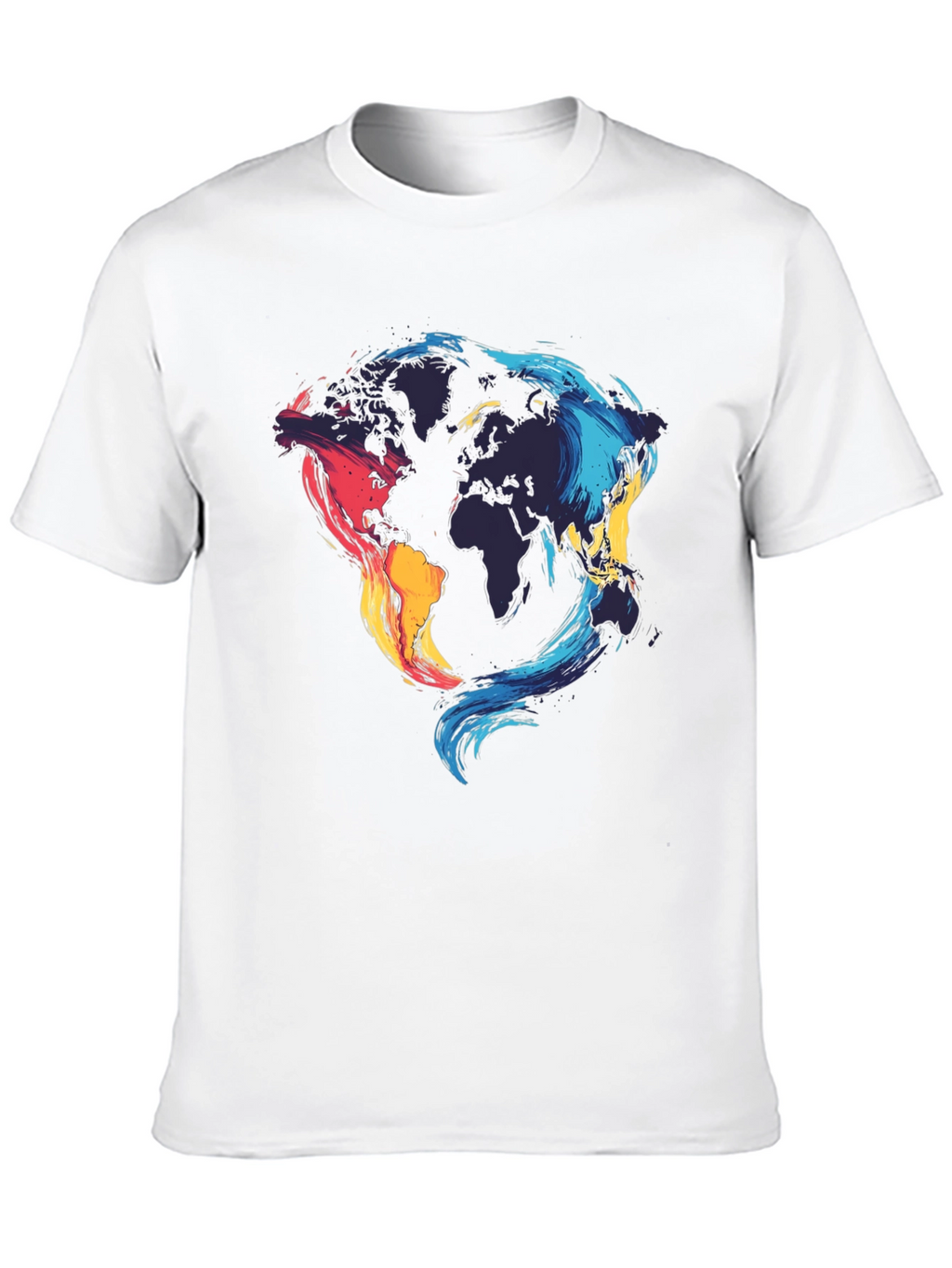 World Map Graphic Black T-Shirt