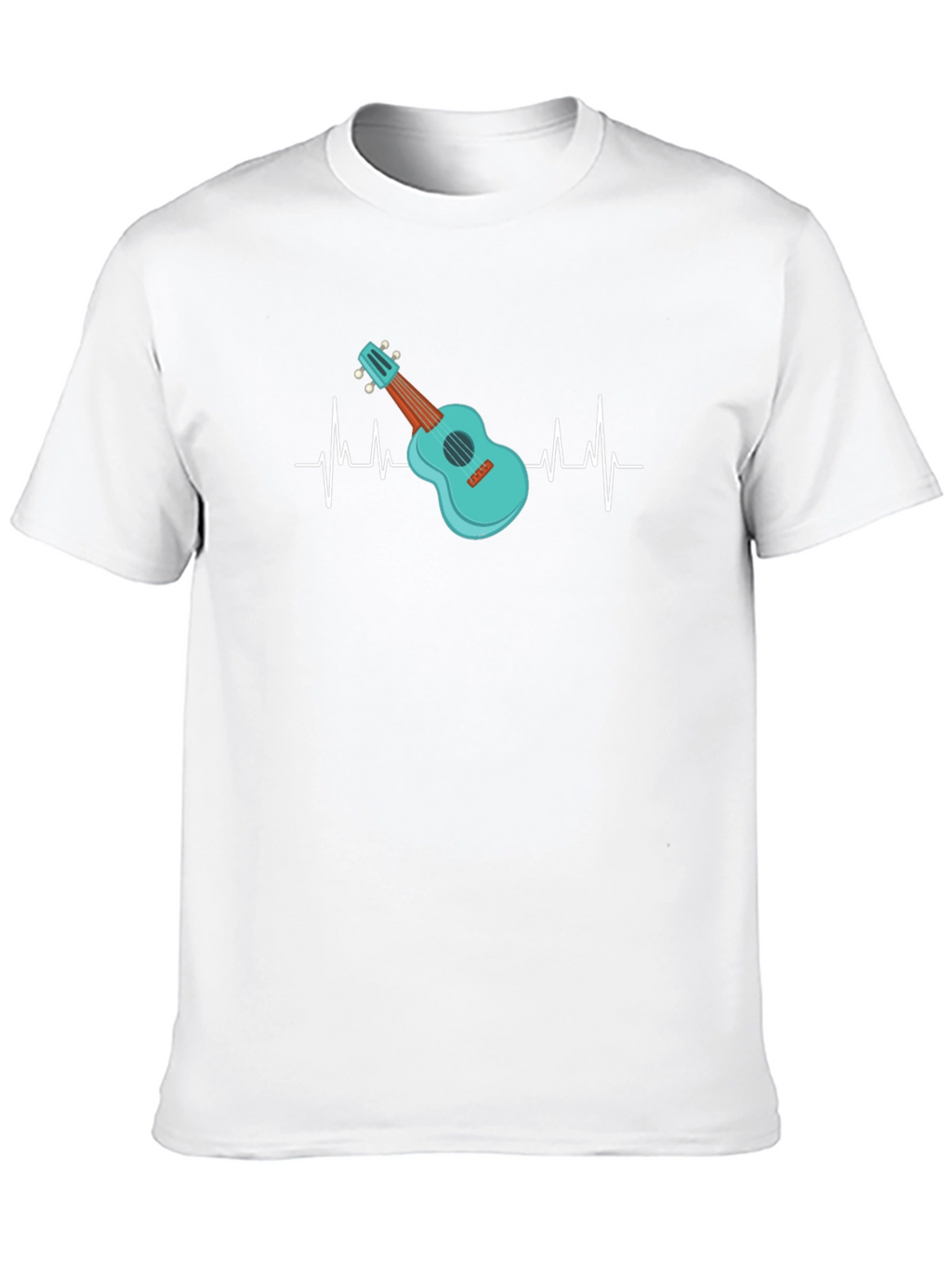 Ukulele Heartbeat T-Shirt - Music Lover Tee