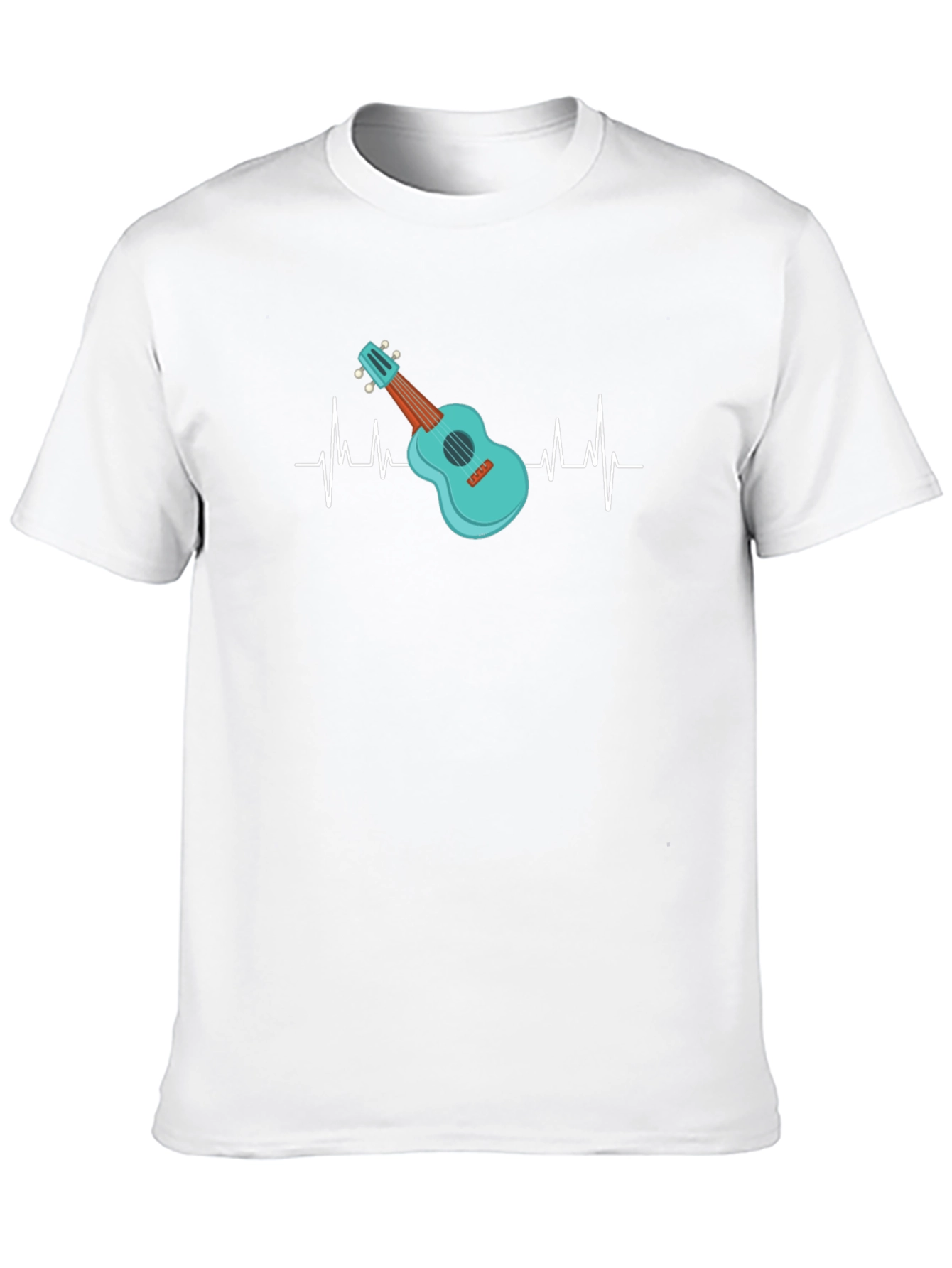 Ukulele Heartbeat T-Shirt - Music Lover Tee