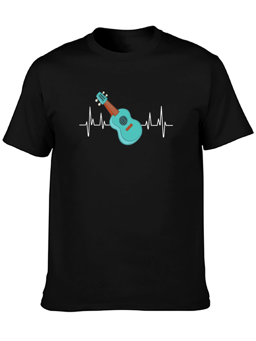 Ukulele Heartbeat T-Shirt - Music Lover Tee