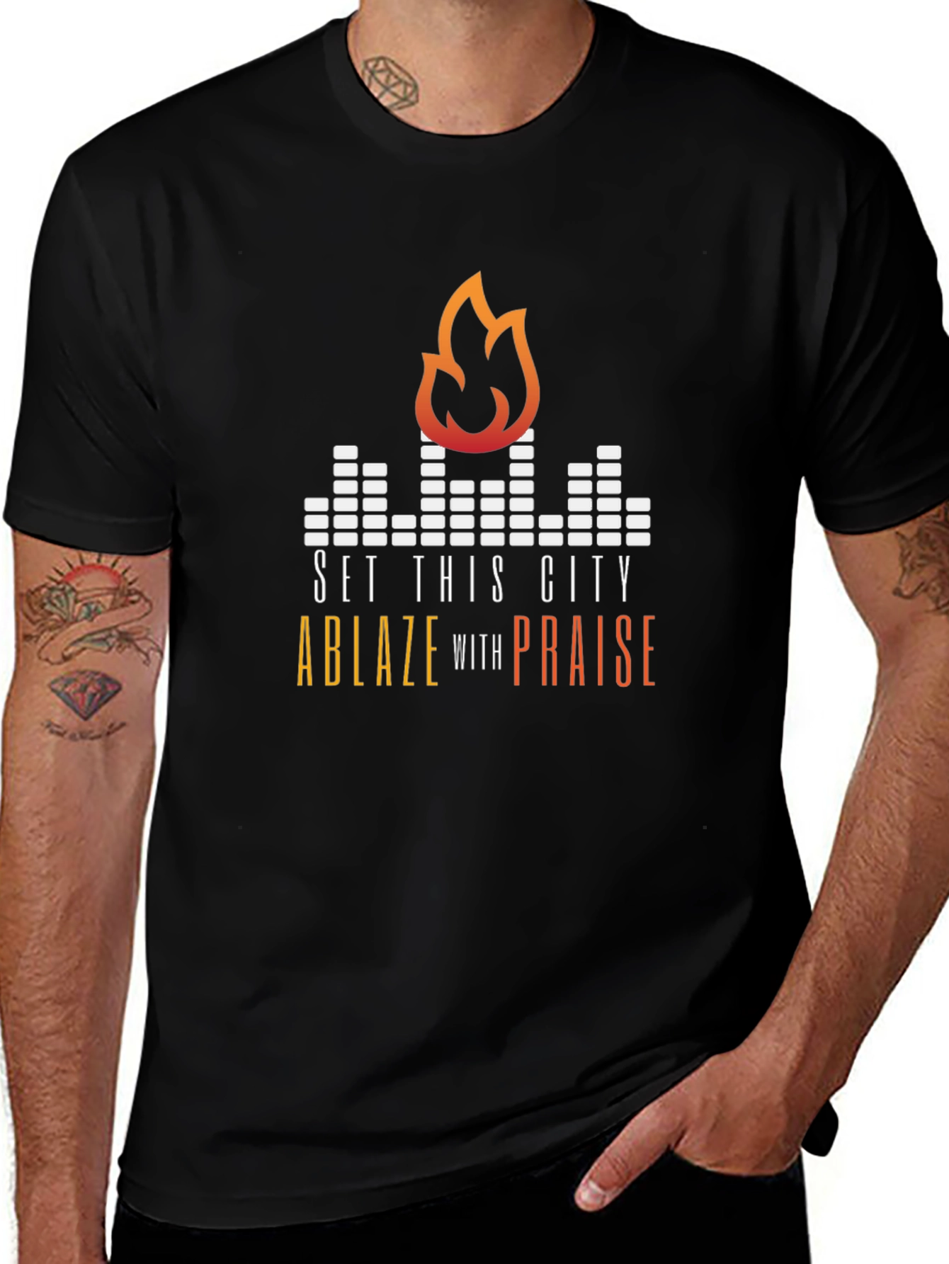 Set This City Ablaze Graphic Tee - Black