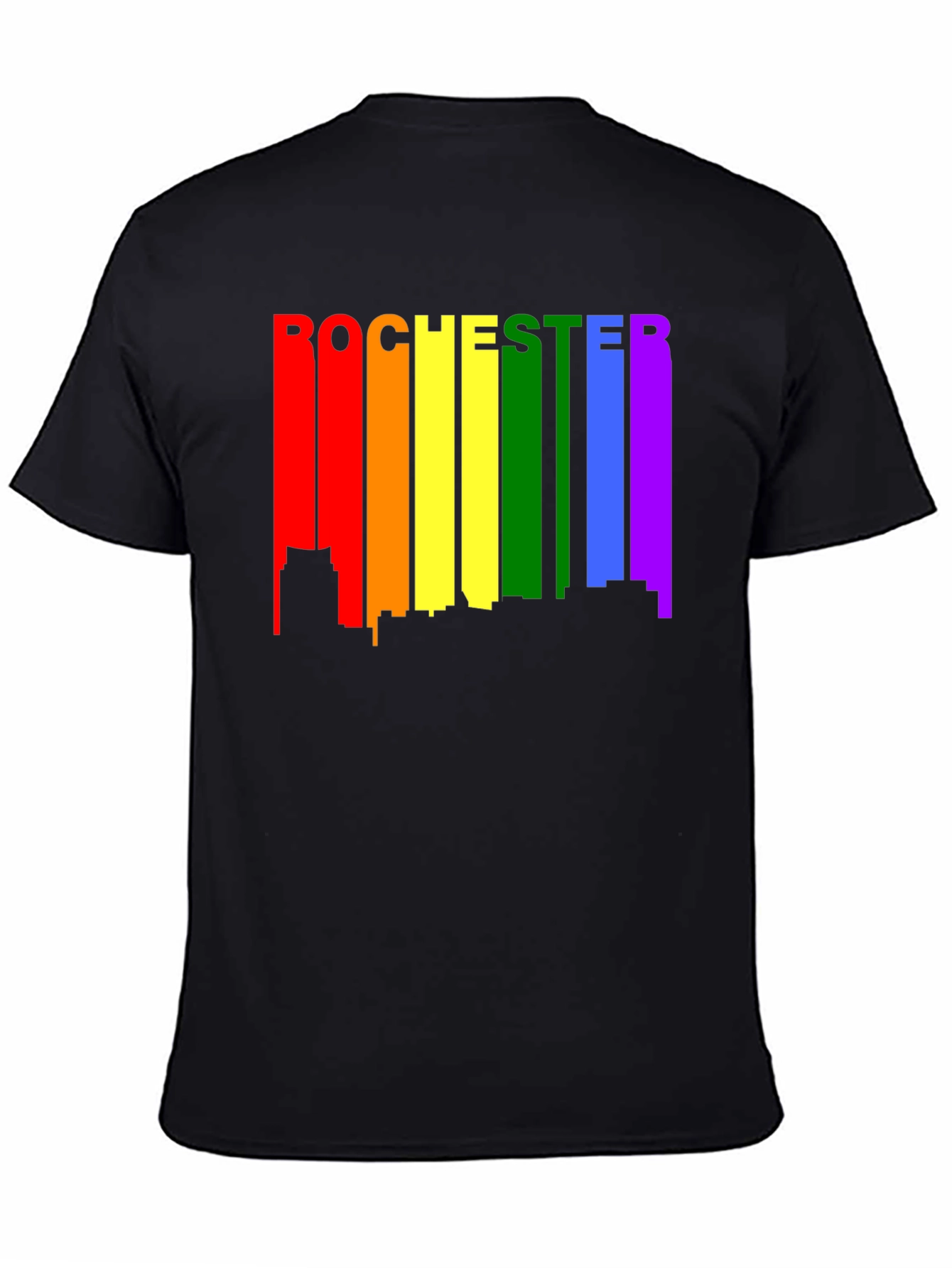 Rochester Pride Skyline T-Shirt - Black