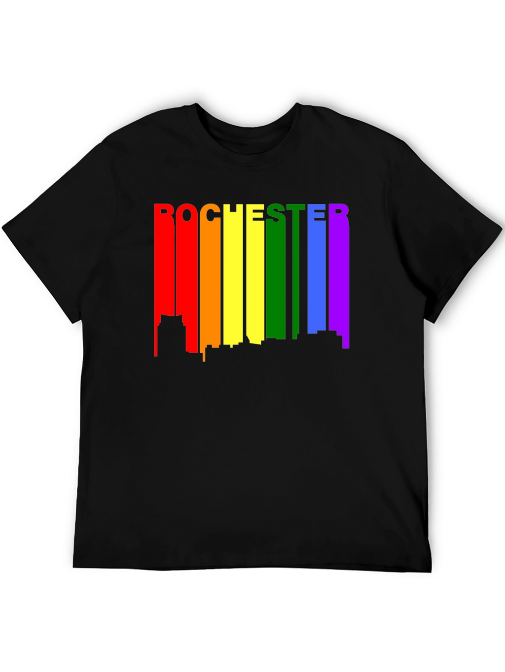 Rochester Pride Skyline T-Shirt - Black