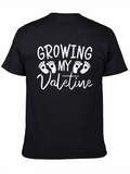 Growing My Valetine Black T-Shirt