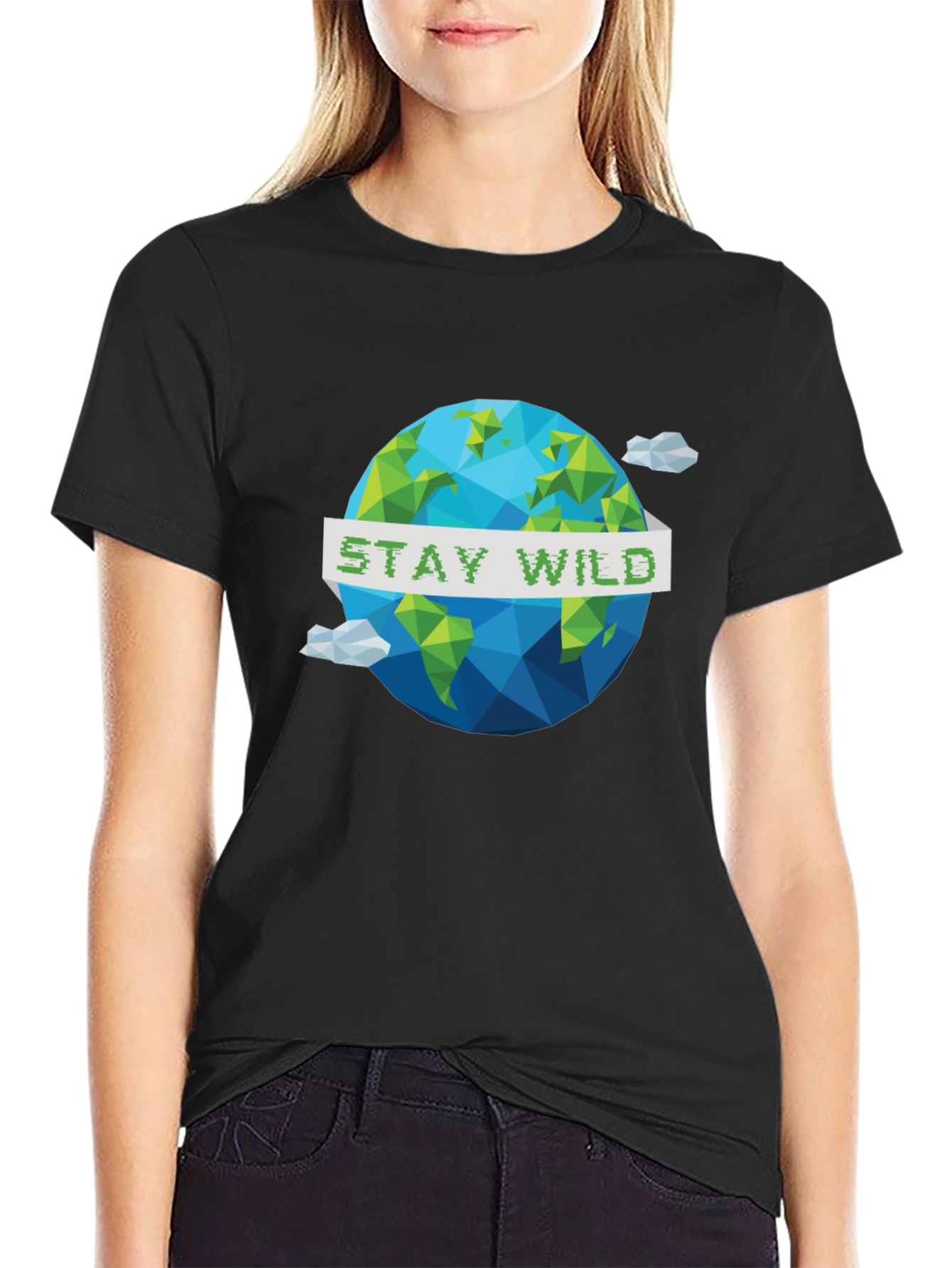 Stay Wild Geometric Earth Graphic Tee