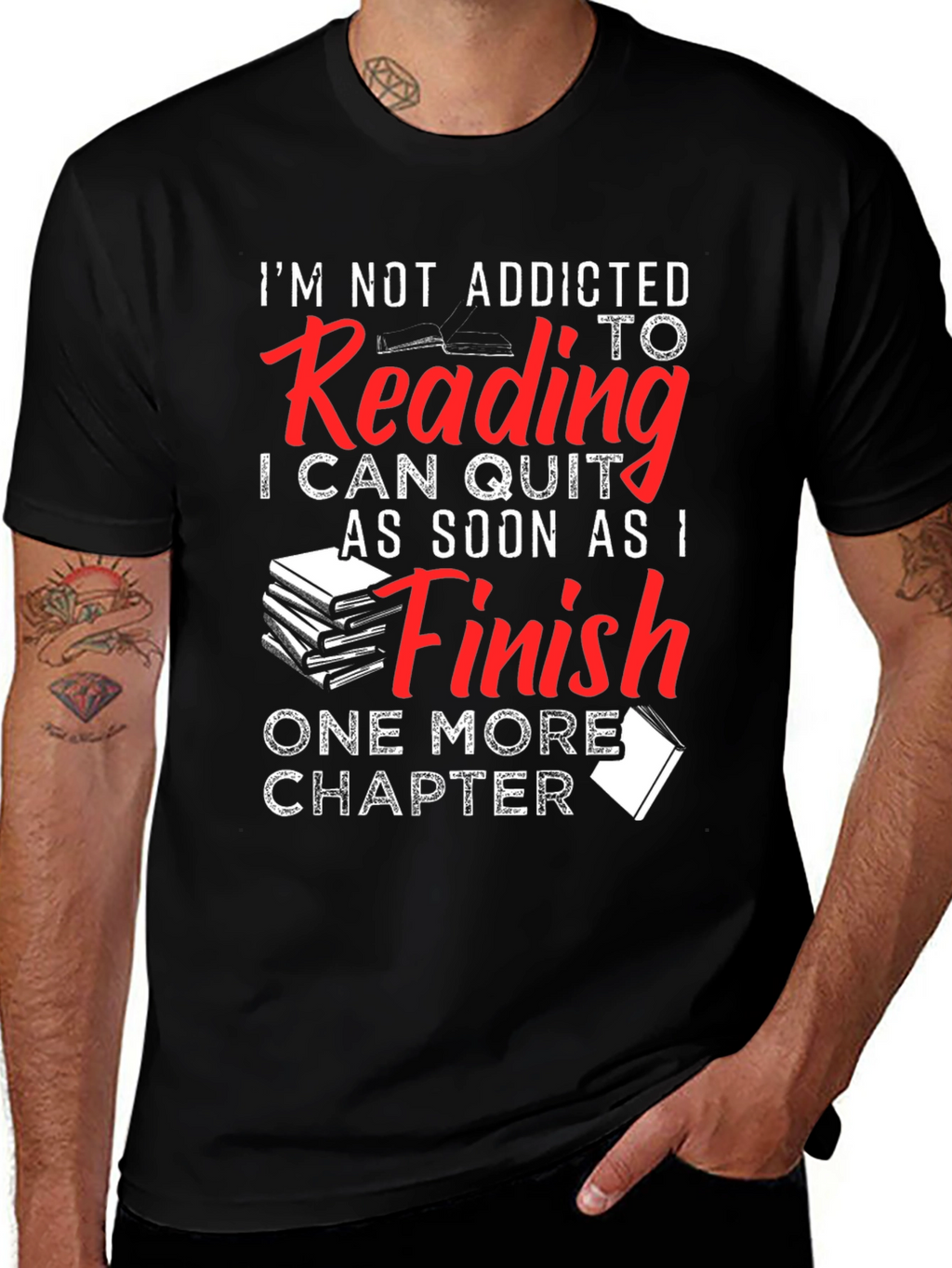 Funny Reading Addict T-Shirt: One More Chapter!