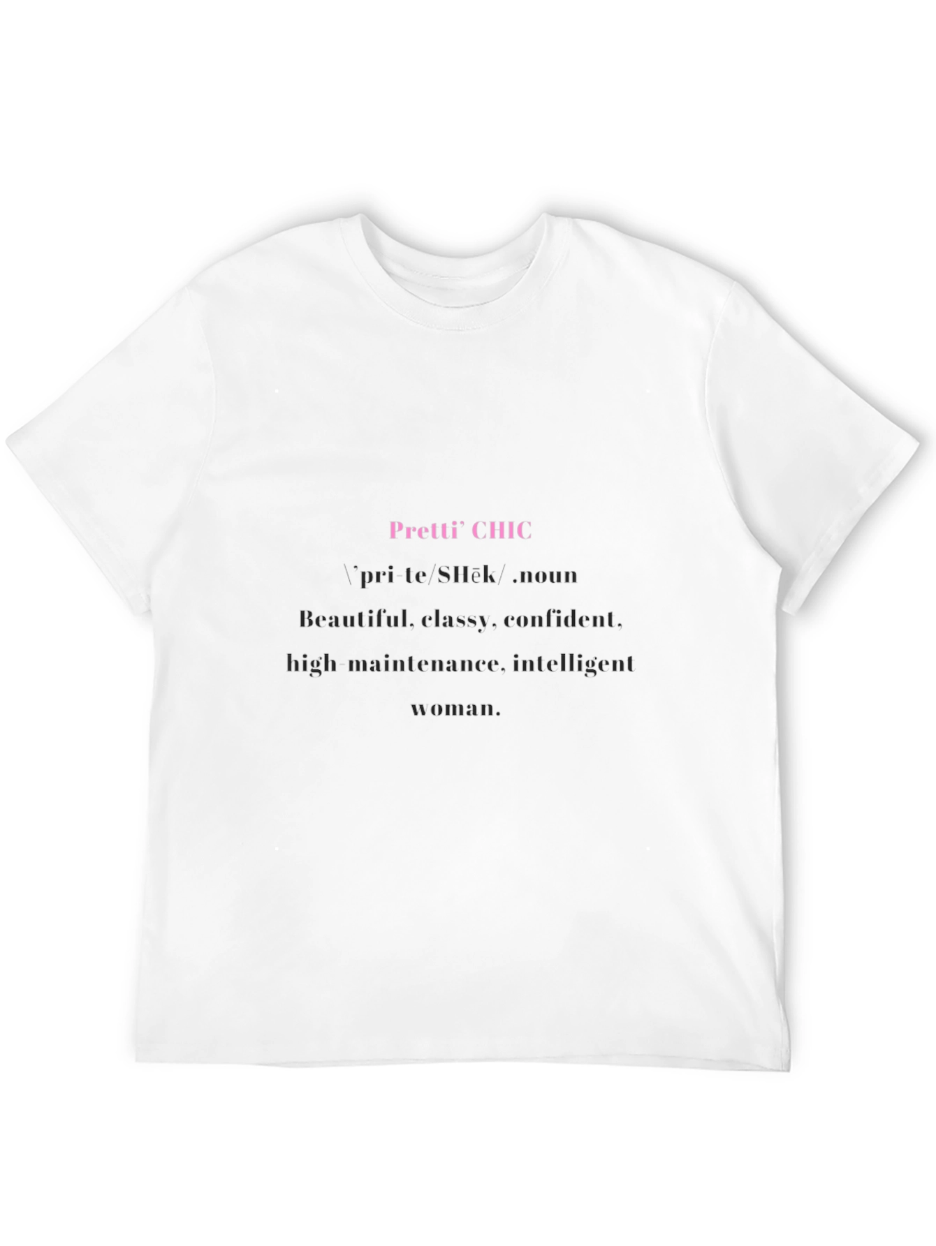 Pretti Chic Graphic Tee - Stylish Womens Definition T-Shirt