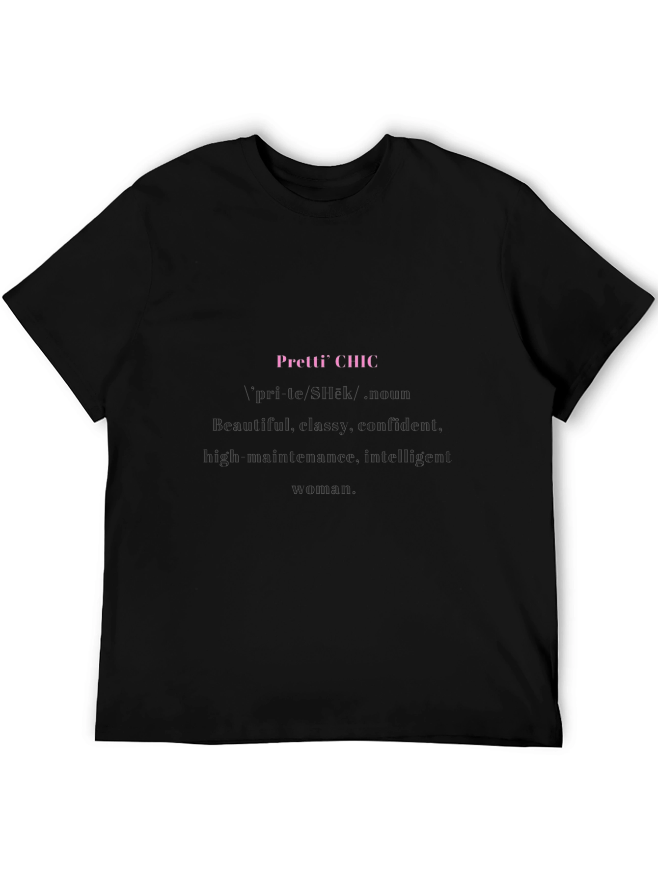Pretti Chic Graphic Tee - Stylish Womens Definition T-Shirt