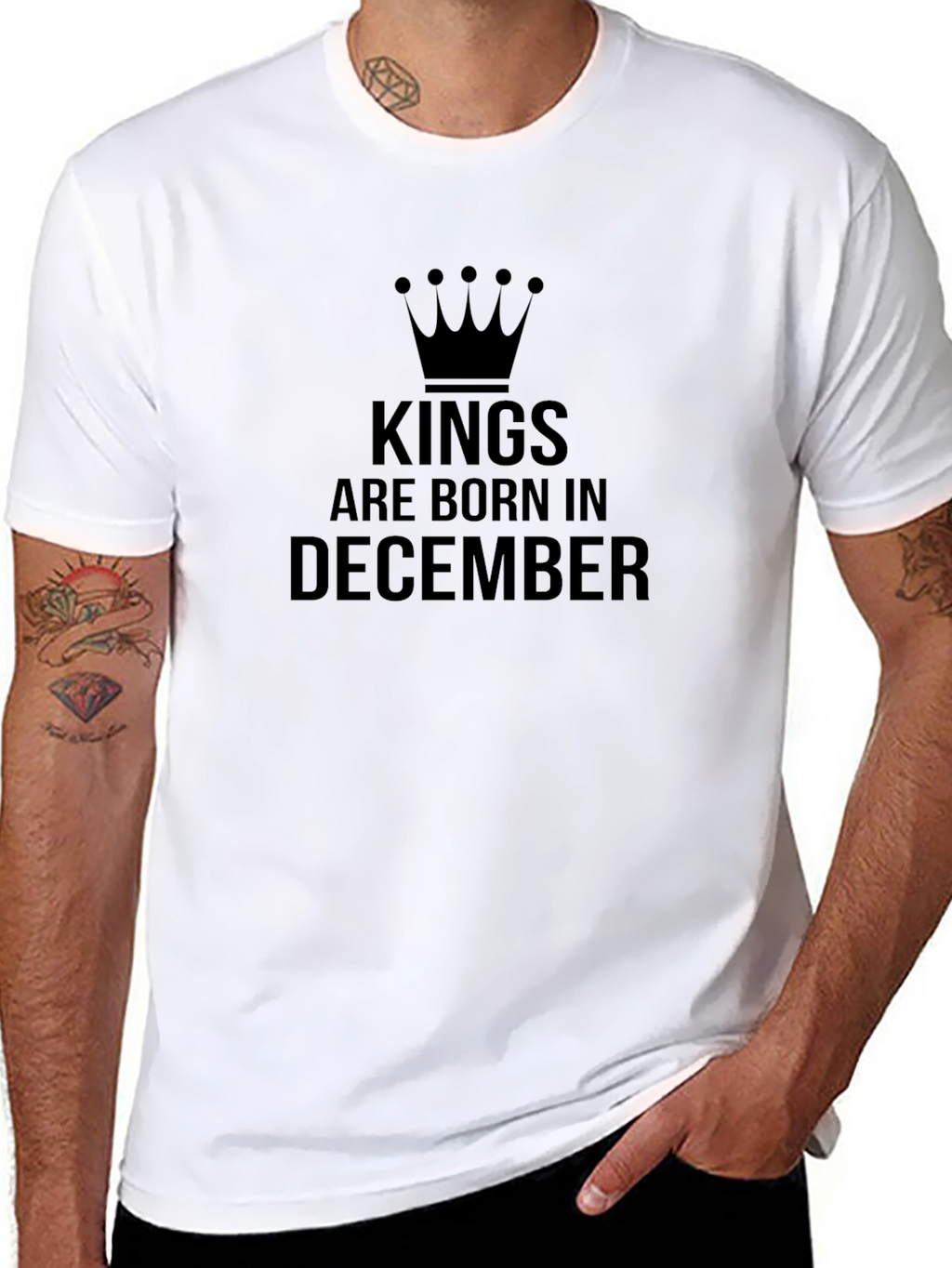 Kings Born in December Black T-Shirt