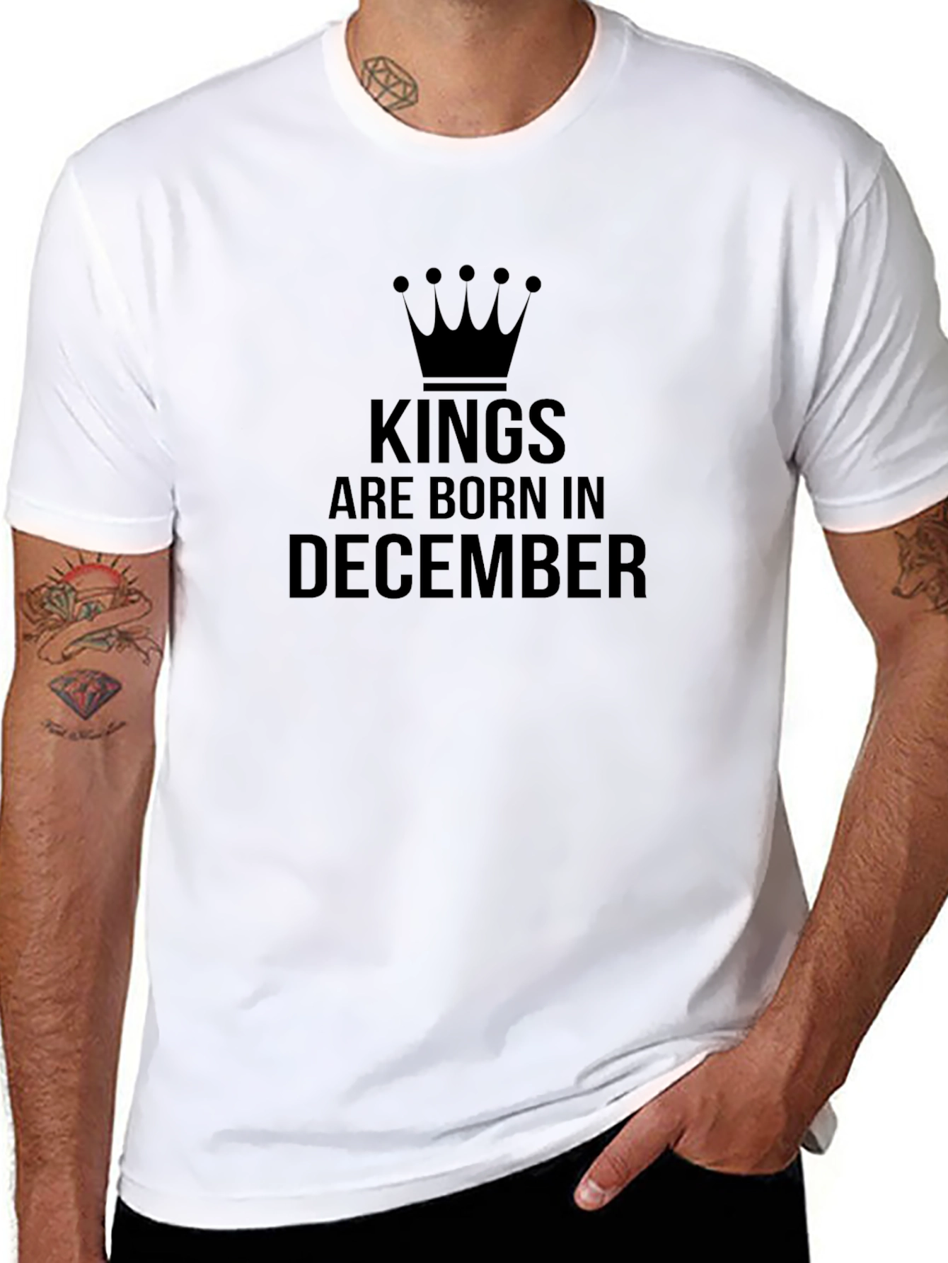 Kings Born in December Black T-Shirt