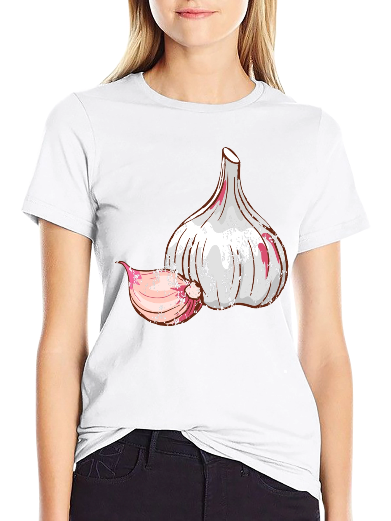 Garlic Graphic Black T-Shirt