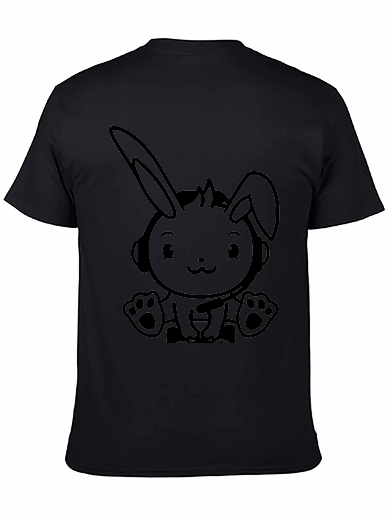 Cute Bunny Graphic Tee - Soft Cotton Blend Mens Fit