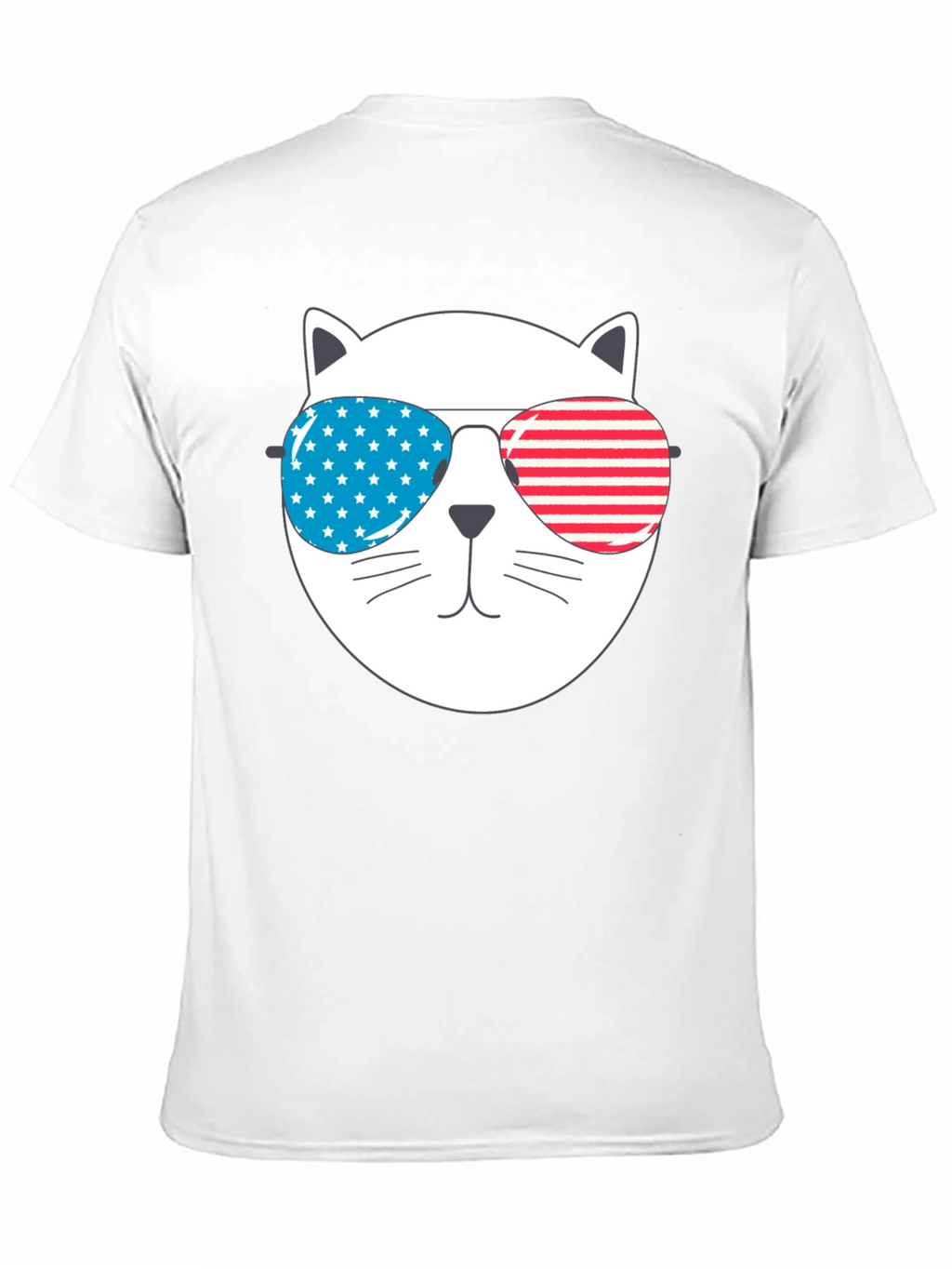 Patriotic Cat Sunglasses T-Shirt - USA Pride