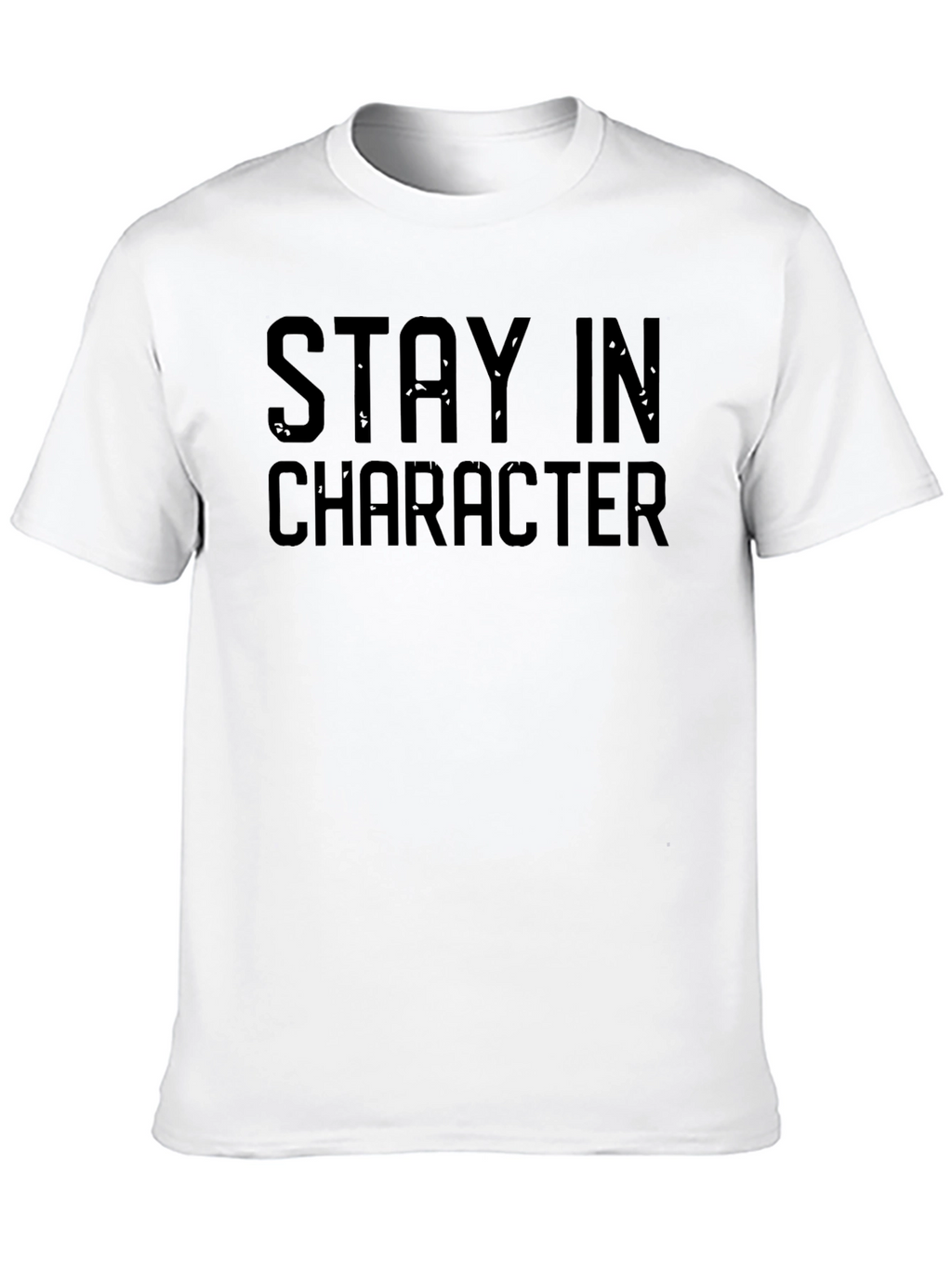 Stay In Character Graphic Tee - Black Cotton Shirt
