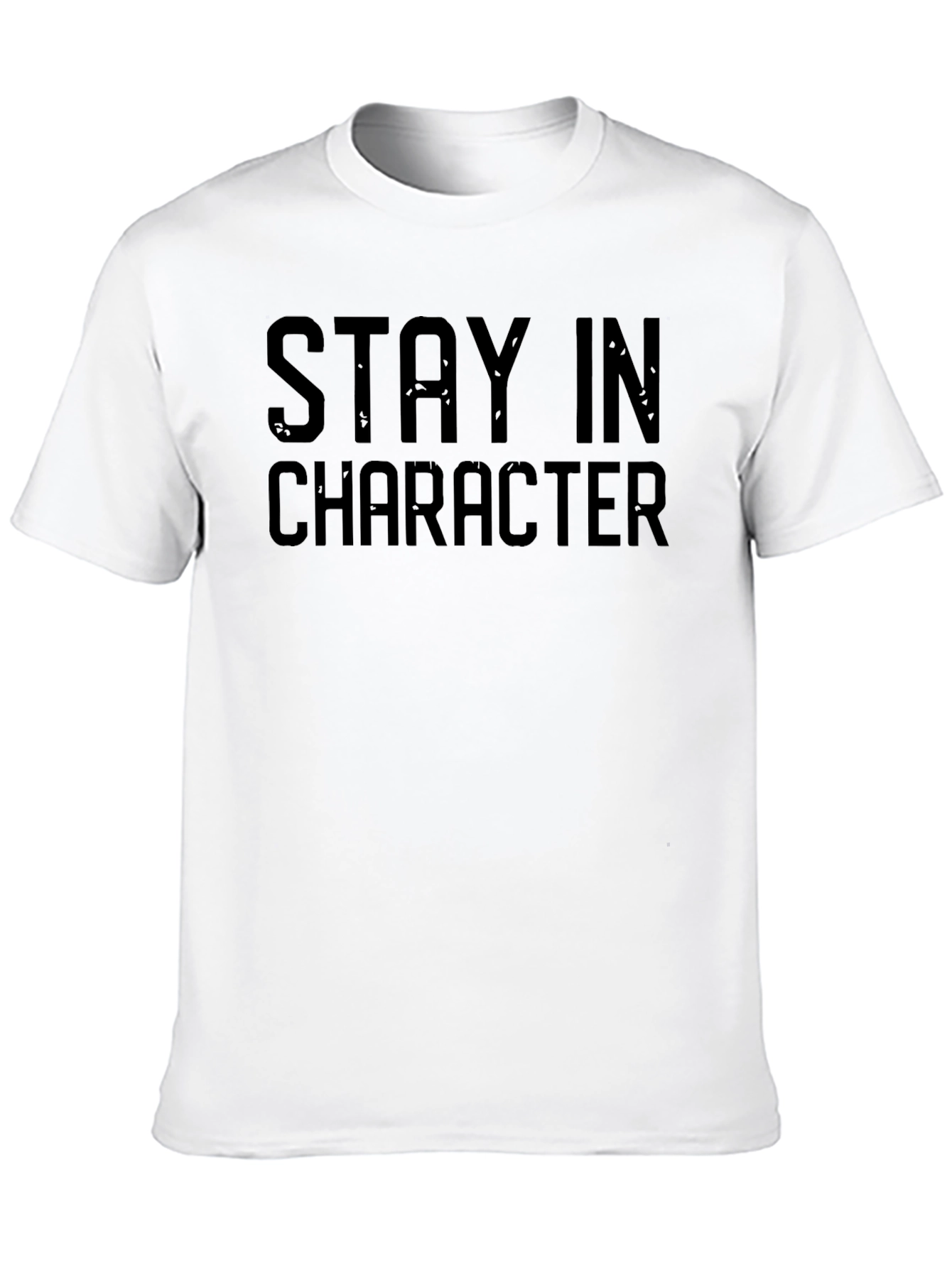 Stay In Character Graphic Tee - Black Cotton Shirt
