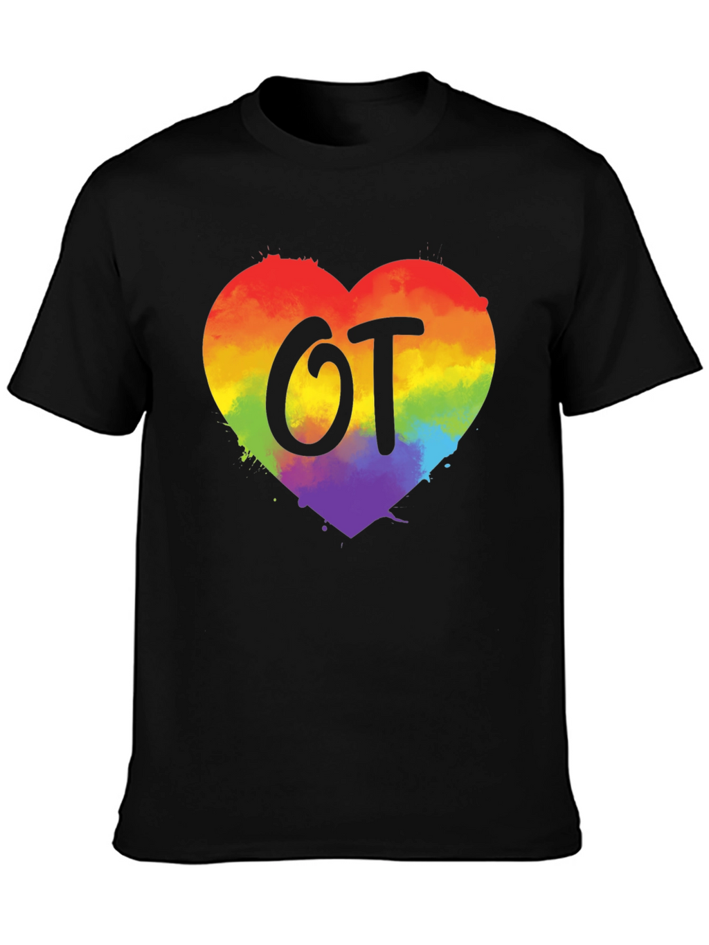 OT Rainbow Heart T-Shirt Occupational Therapy Gift