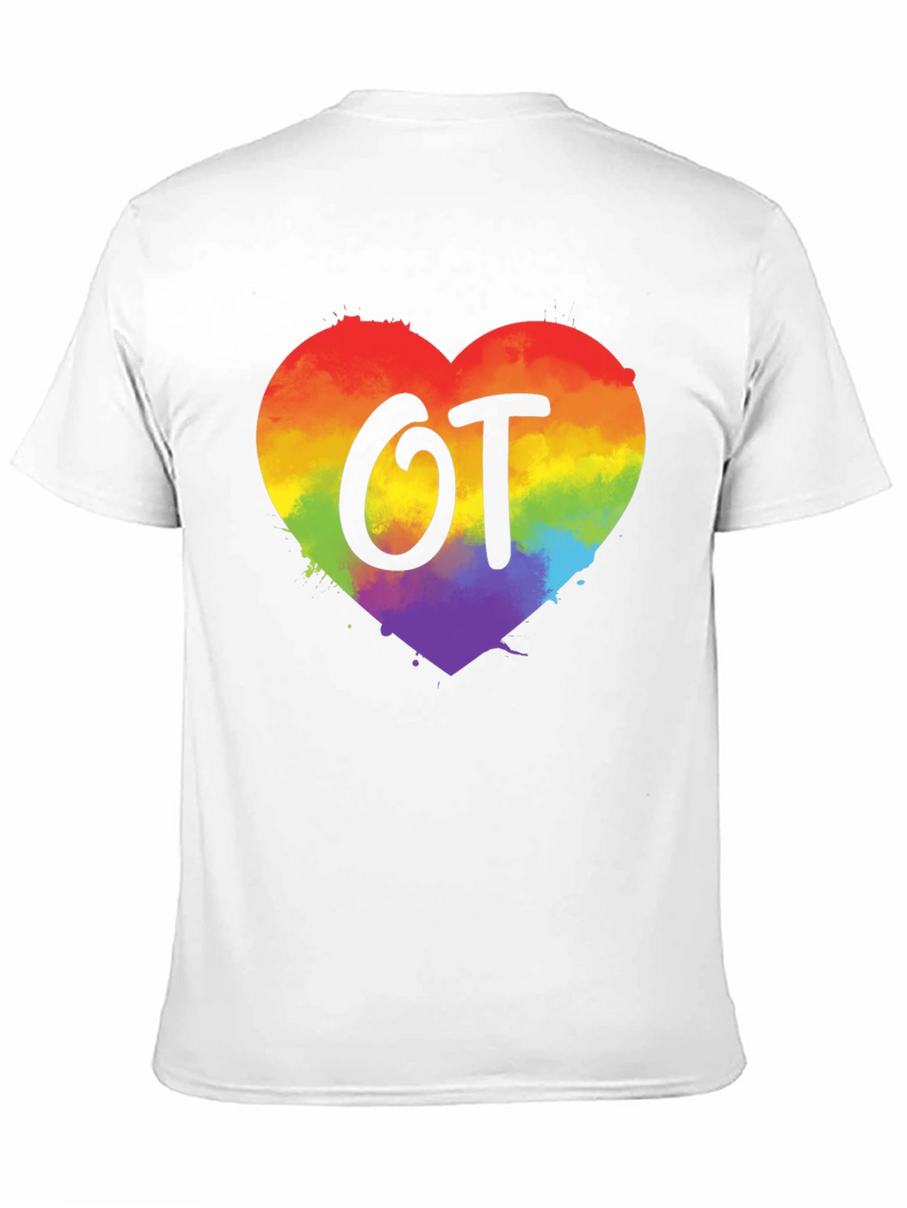 OT Rainbow Heart T-Shirt Occupational Therapy Gift