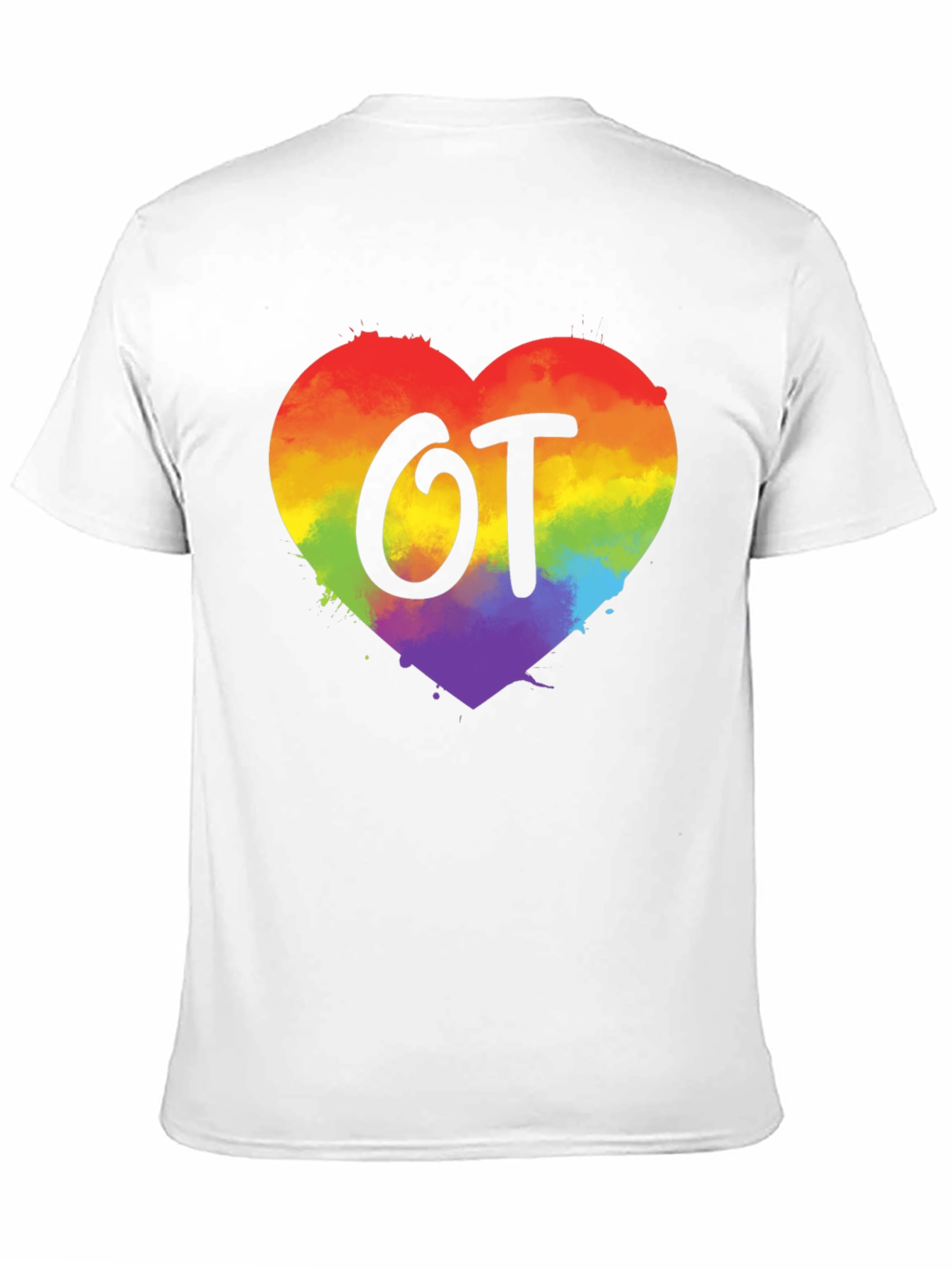 OT Rainbow Heart T-Shirt Occupational Therapy Gift