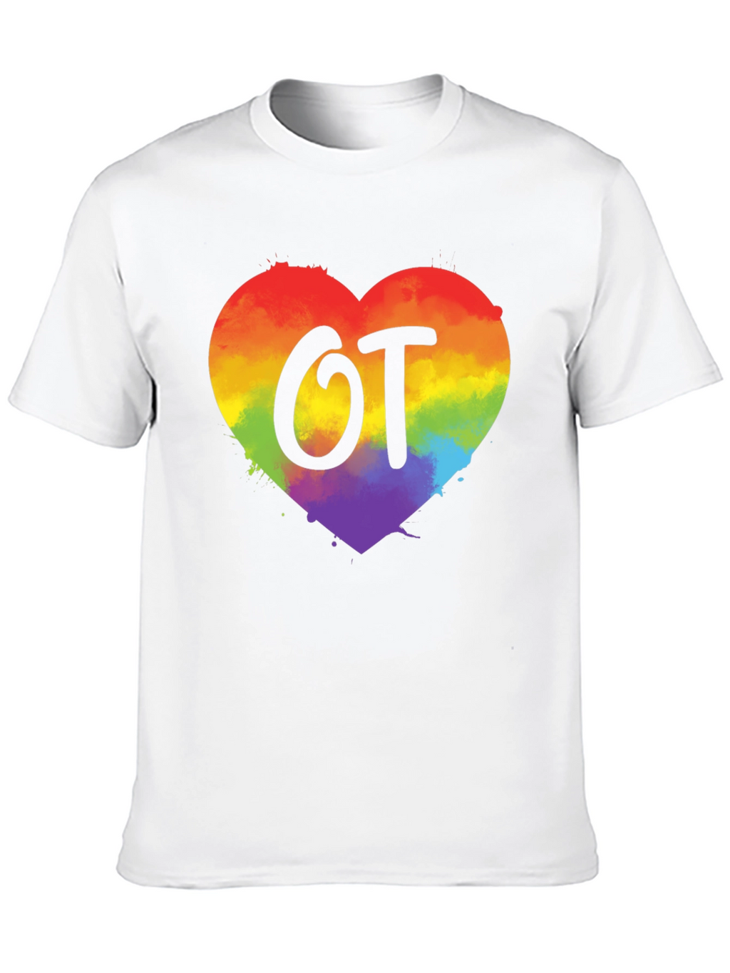 OT Rainbow Heart T-Shirt Occupational Therapy Gift