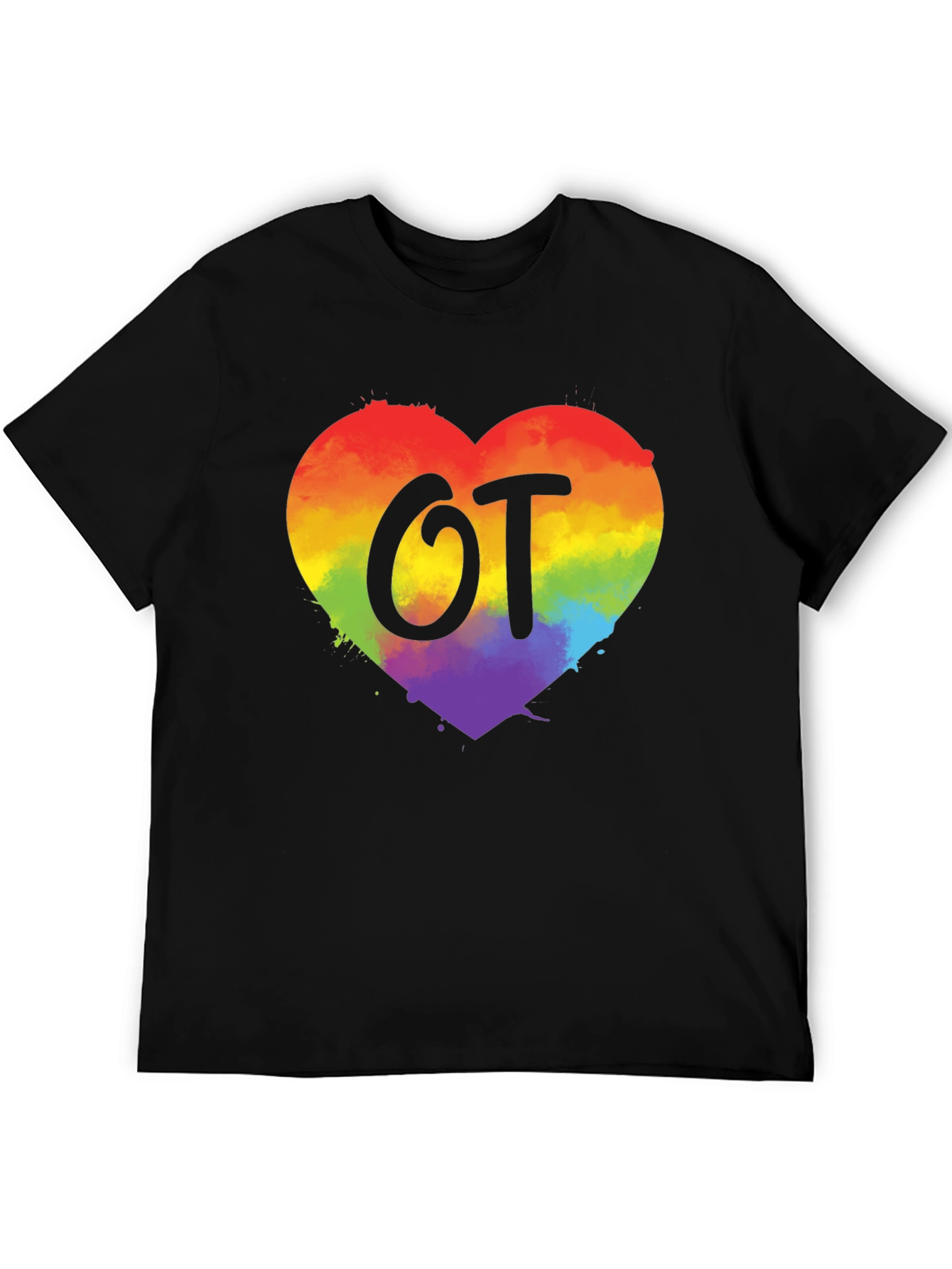 OT Rainbow Heart T-Shirt Occupational Therapy Gift