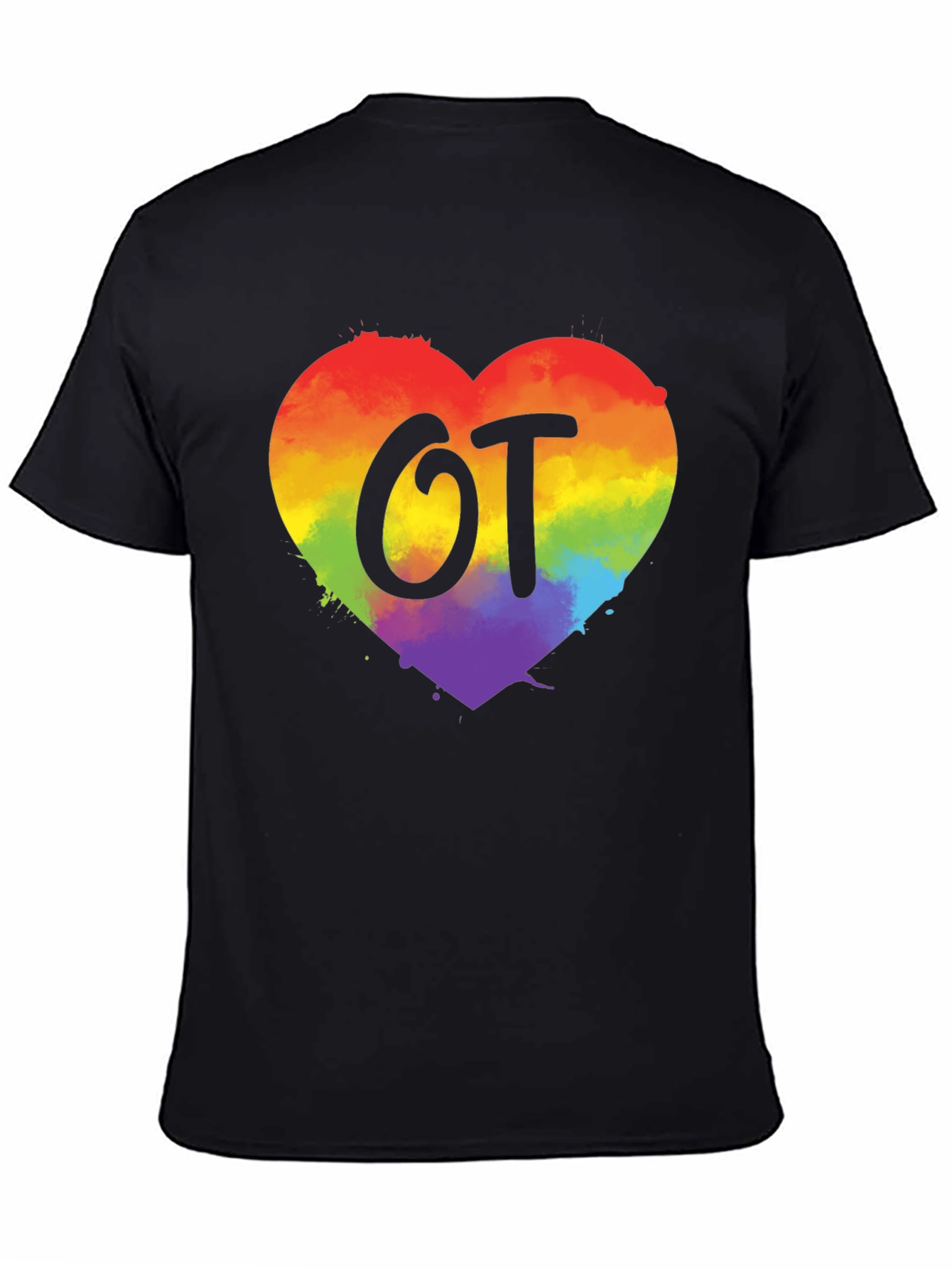 OT Rainbow Heart T-Shirt Occupational Therapy Gift
