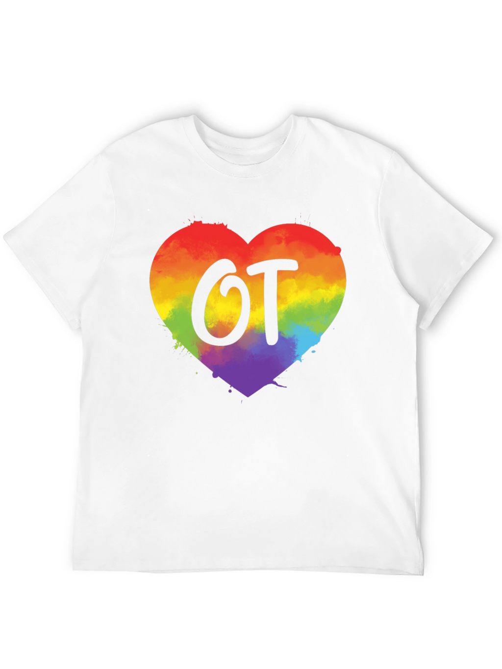 OT Rainbow Heart T-Shirt Occupational Therapy Gift