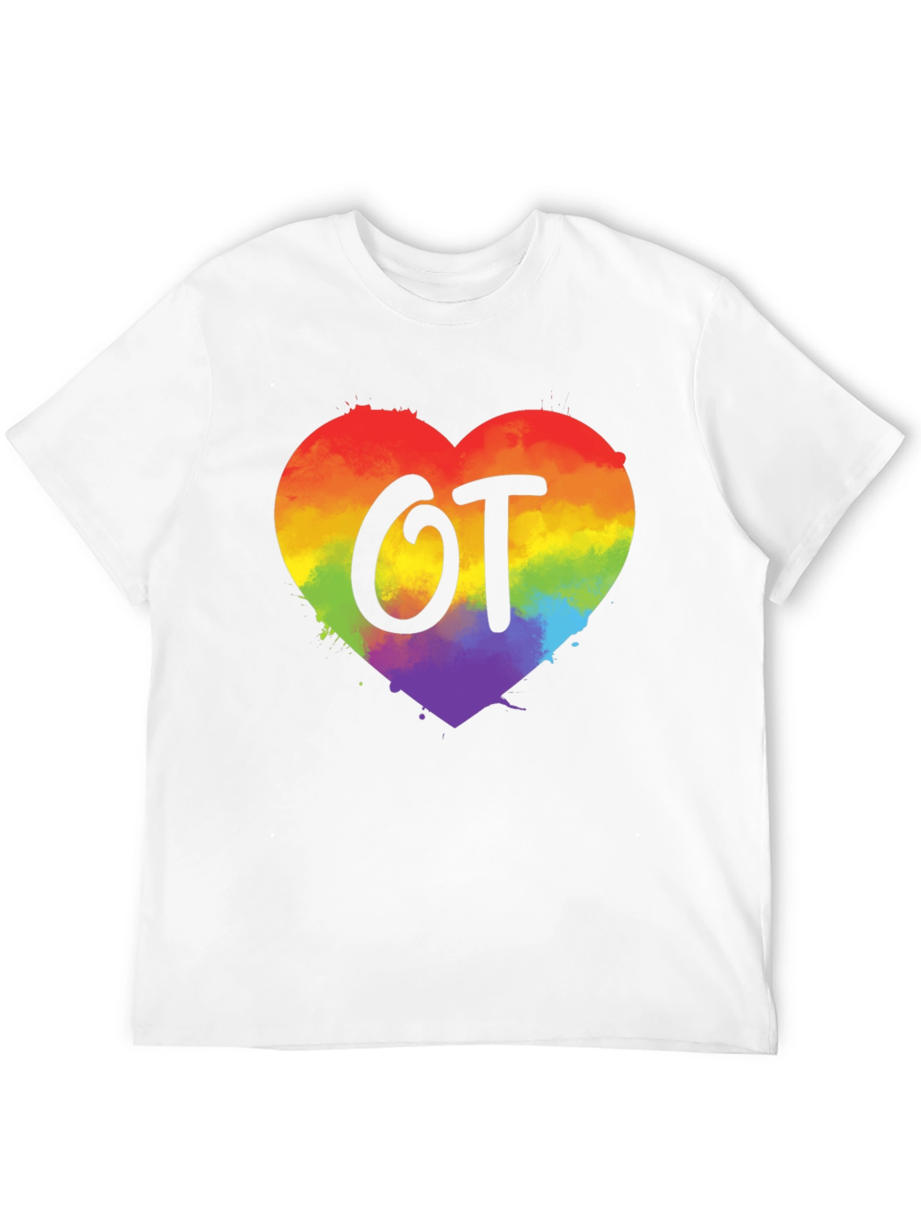 OT Rainbow Heart T-Shirt Occupational Therapy Gift