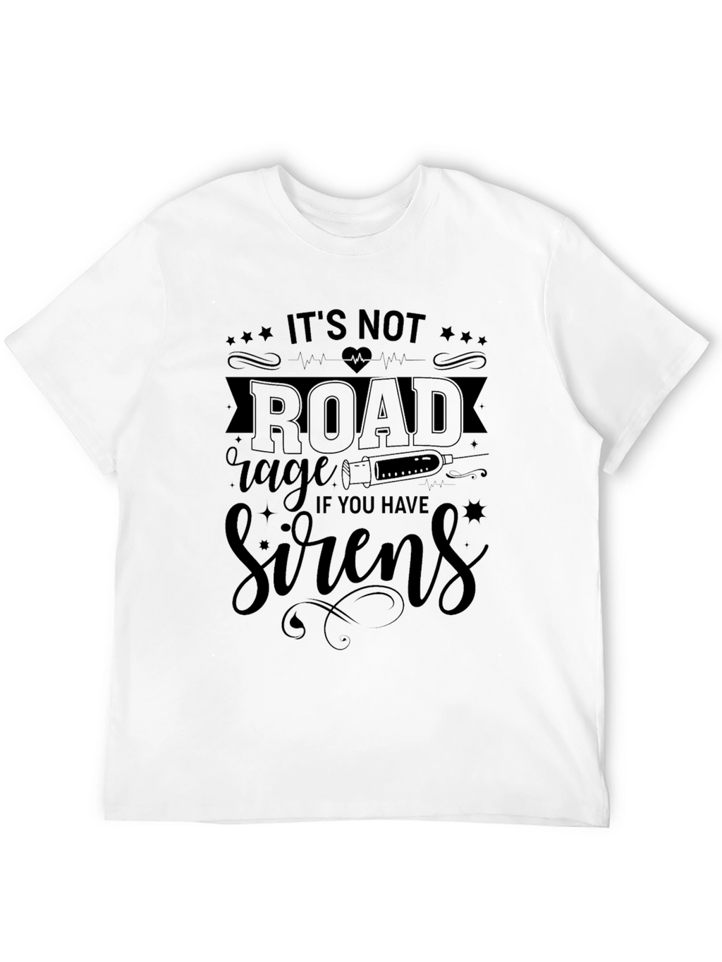 Road Rage Sirens Black Graphic T-Shirt