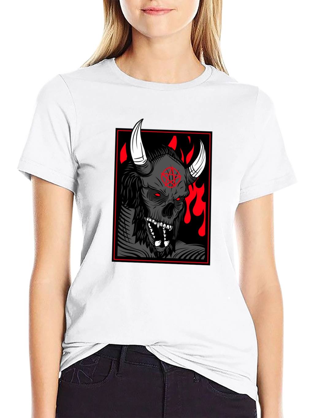 Grim Reaper Graphic Print Black T-Shirt