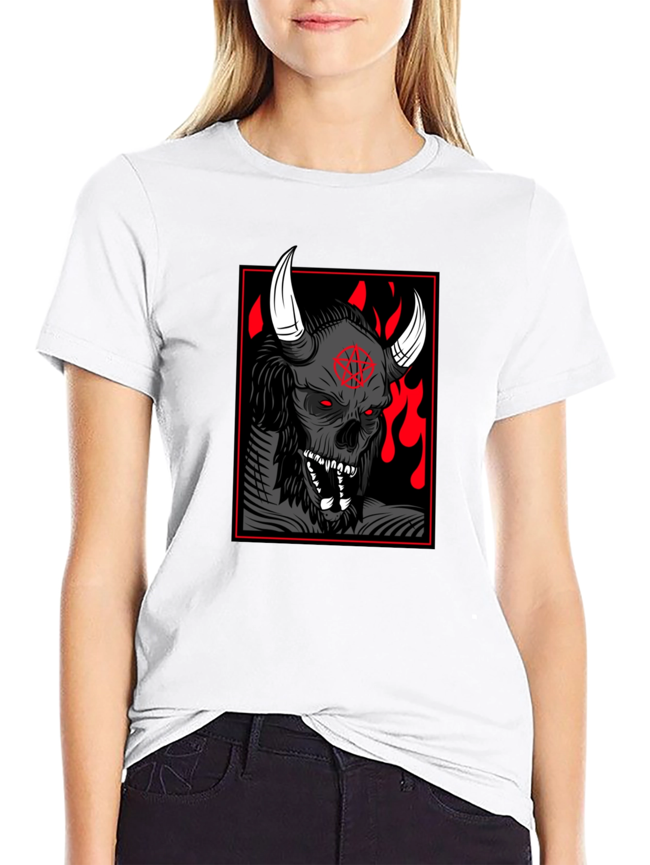 Grim Reaper Graphic Print Black T-Shirt