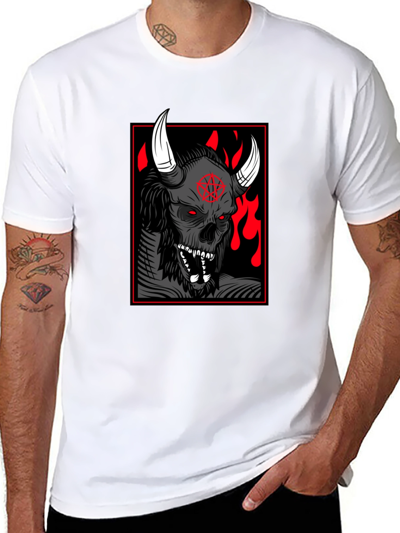 Grim Reaper Graphic Print Black T-Shirt
