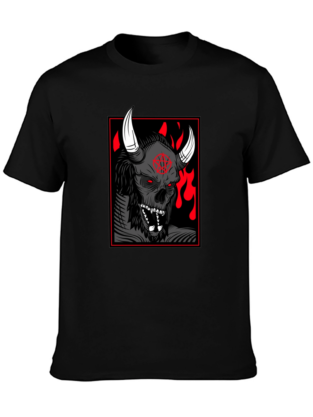 Grim Reaper Graphic Print Black T-Shirt