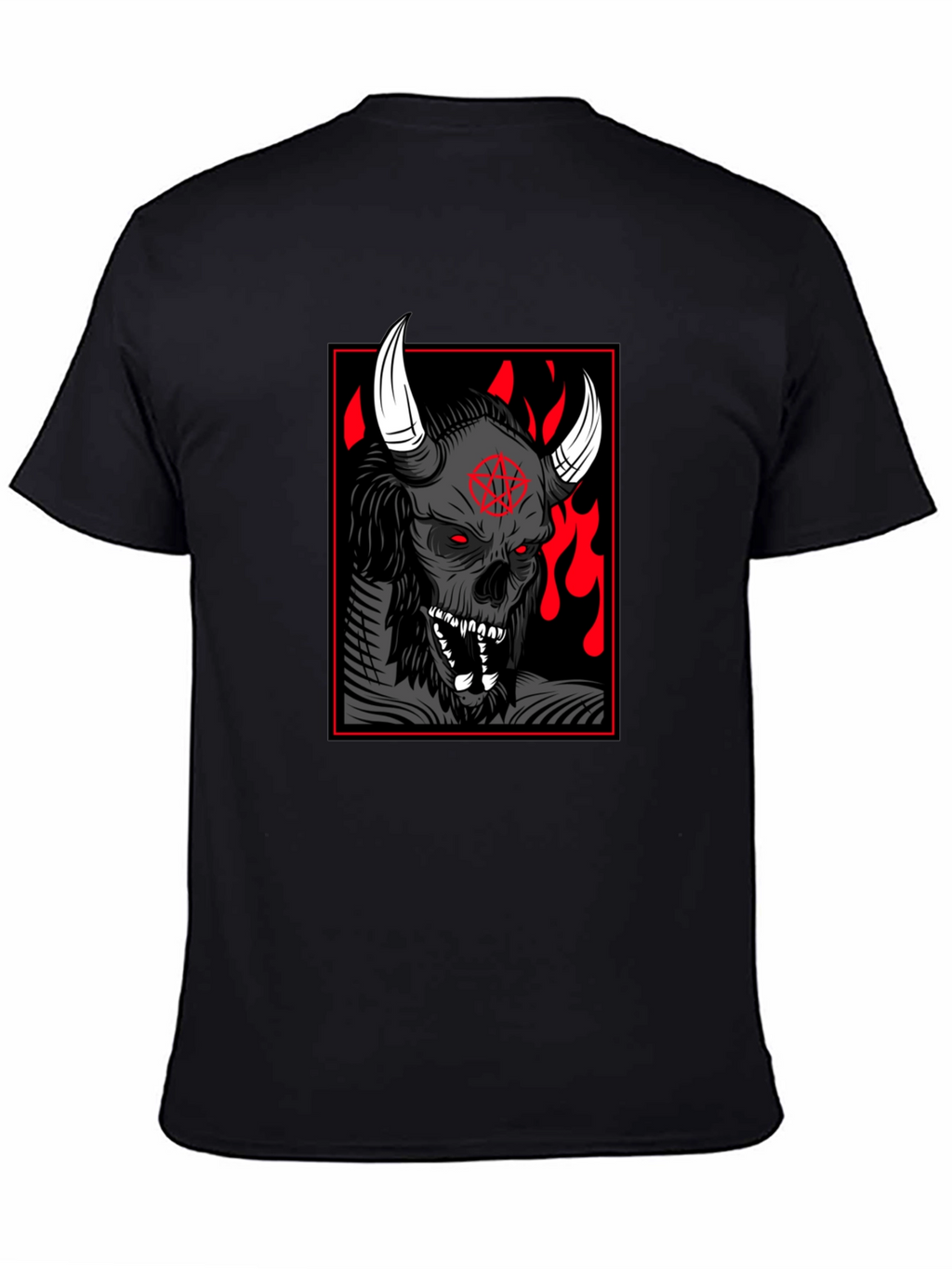Grim Reaper Graphic Print Black T-Shirt