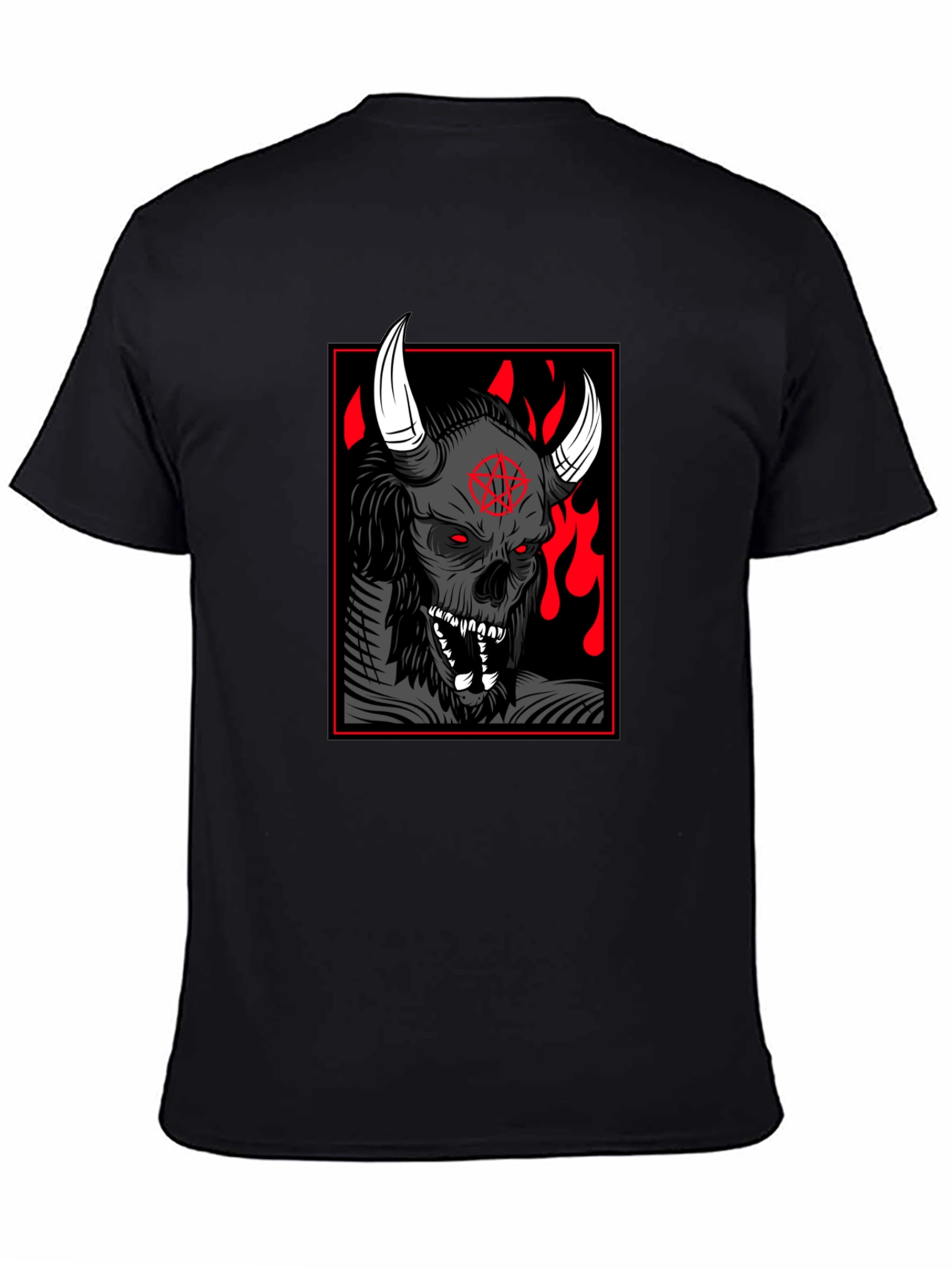 Grim Reaper Graphic Print Black T-Shirt