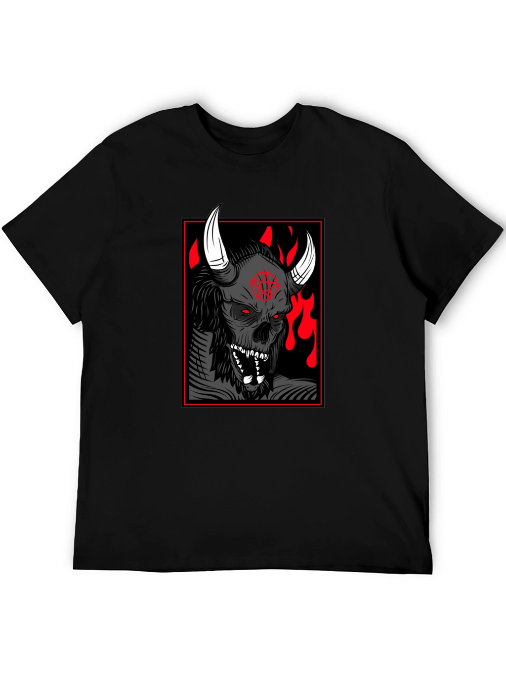 Grim Reaper Graphic Print Black T-Shirt