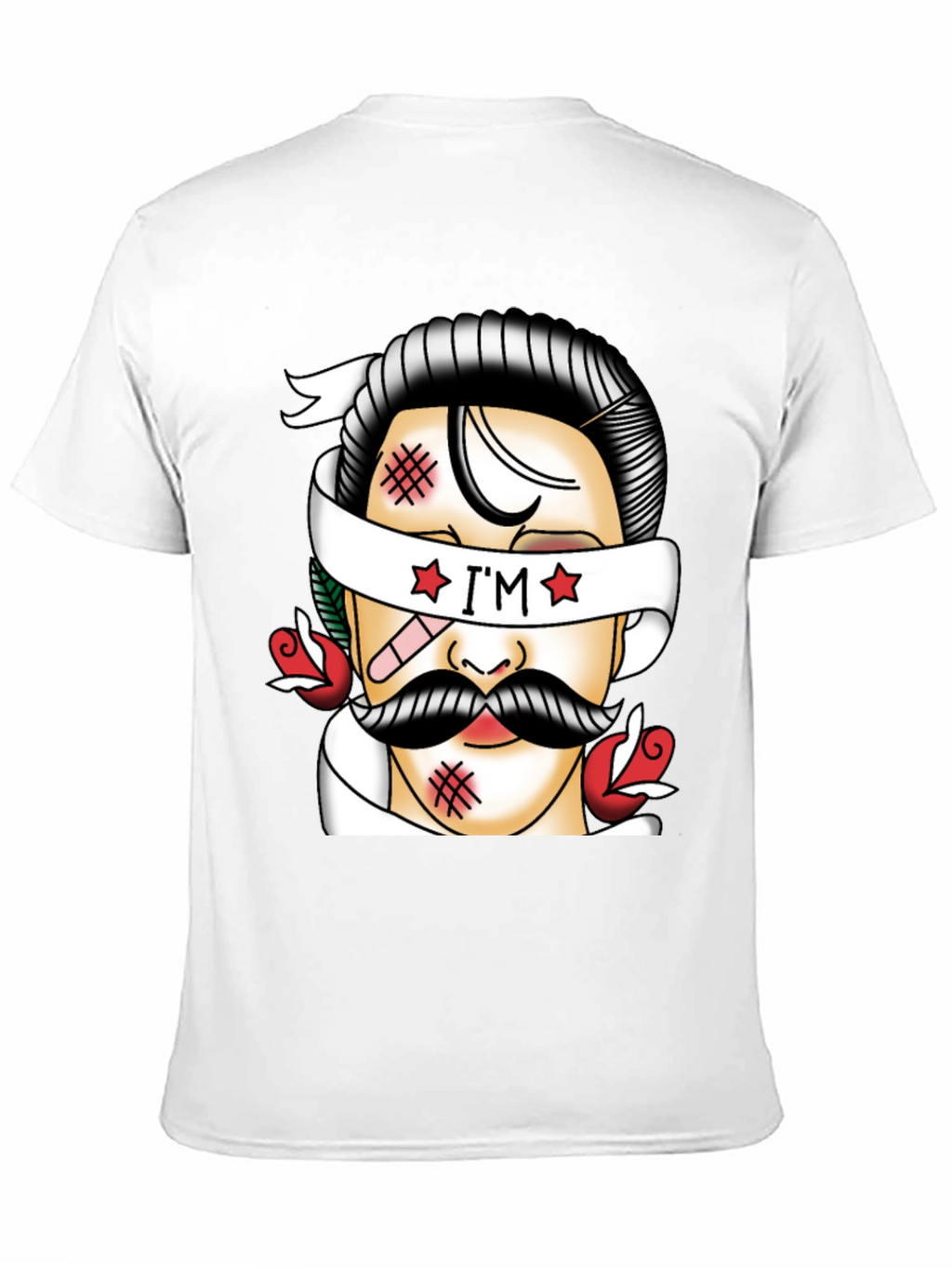 Retro Tattoo Style Graphic T-Shirt - Black