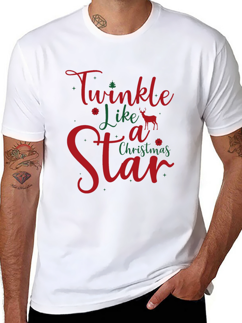 Twinkle Like a Star Christmas Holiday T-Shirt