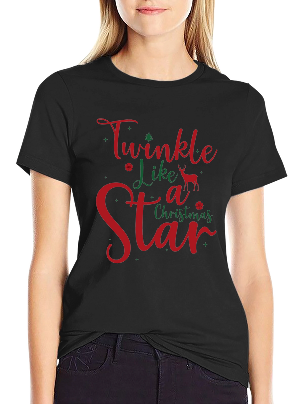 Twinkle Like a Star Christmas Holiday T-Shirt