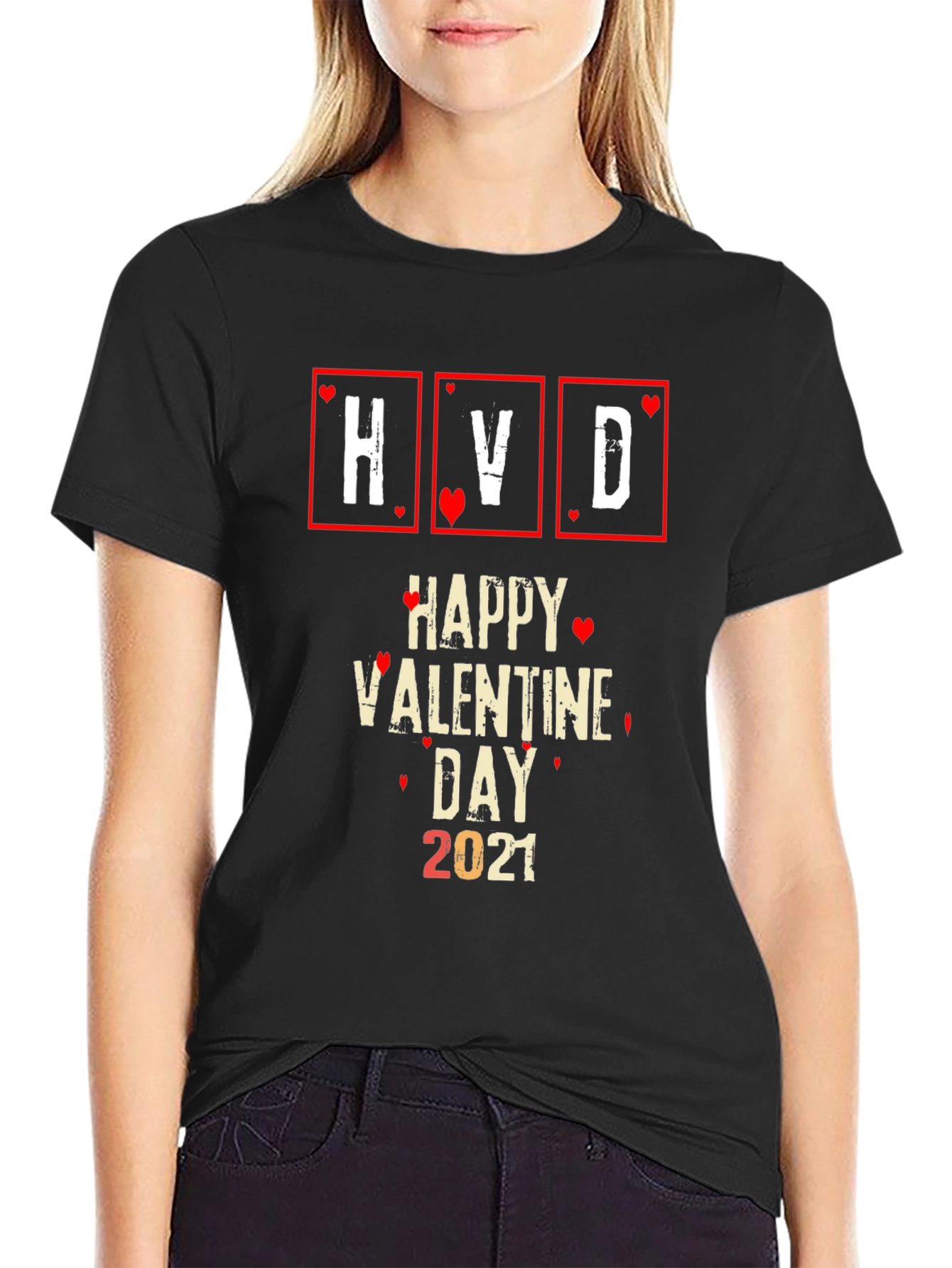 Happy Valentines Day 2021 Black T-Shirt