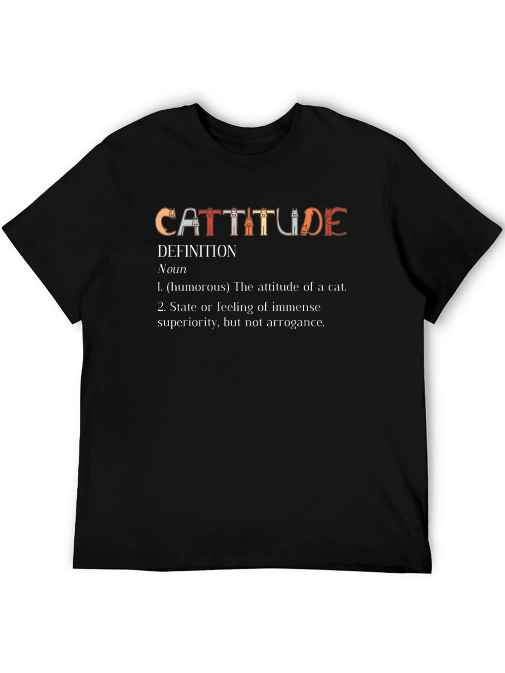 Cattitude Definition Graphic T-Shirt