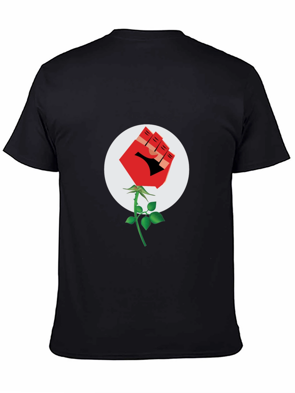 Fist Rose Black T-Shirt - Stand for Something