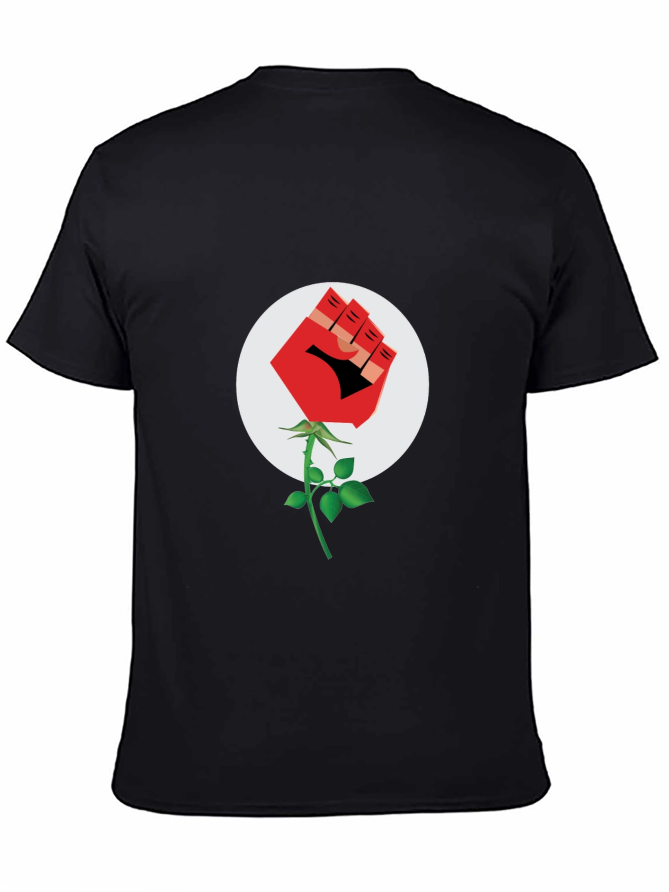 Fist Rose Black T-Shirt - Stand for Something