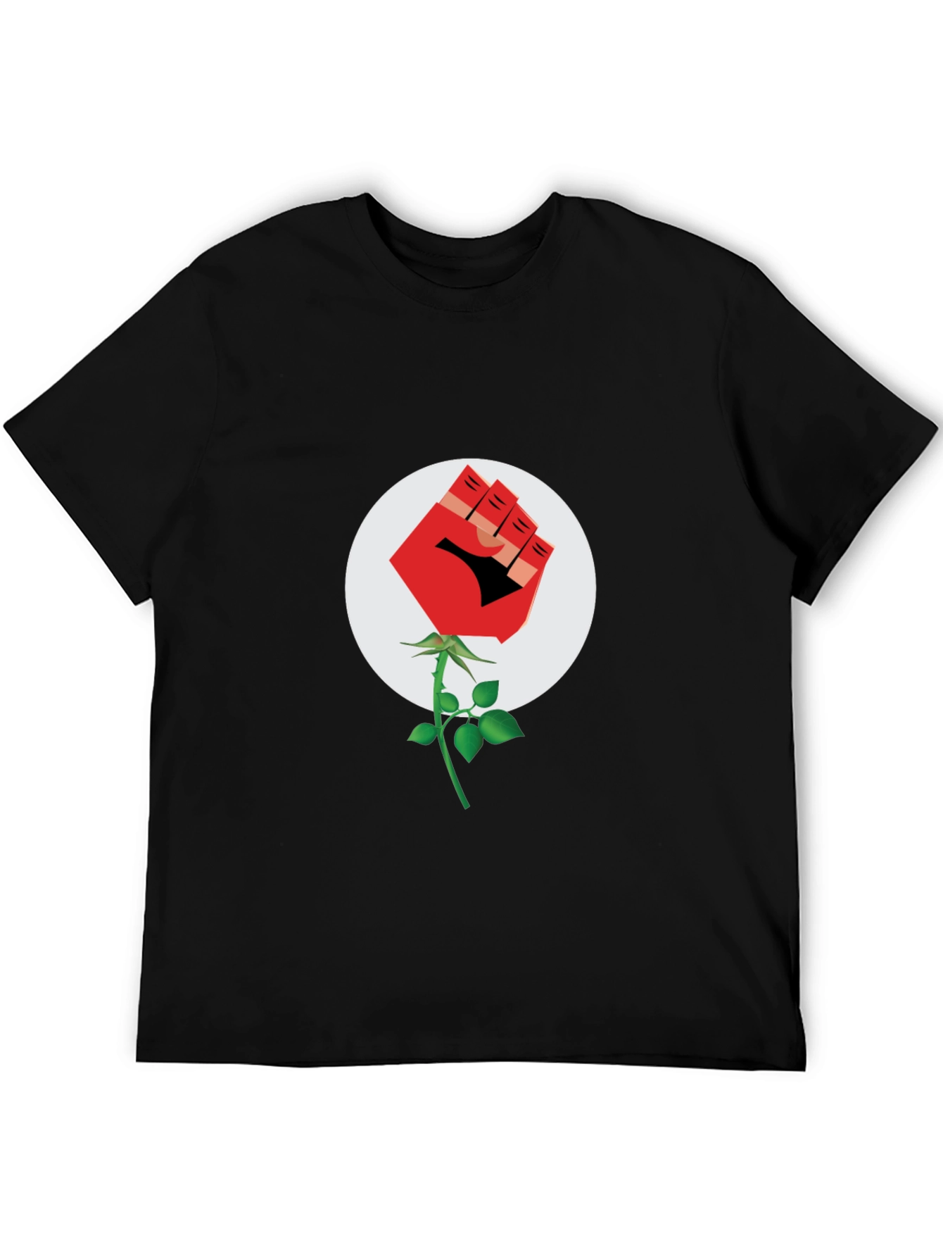 Fist Rose Black T-Shirt - Stand for Something
