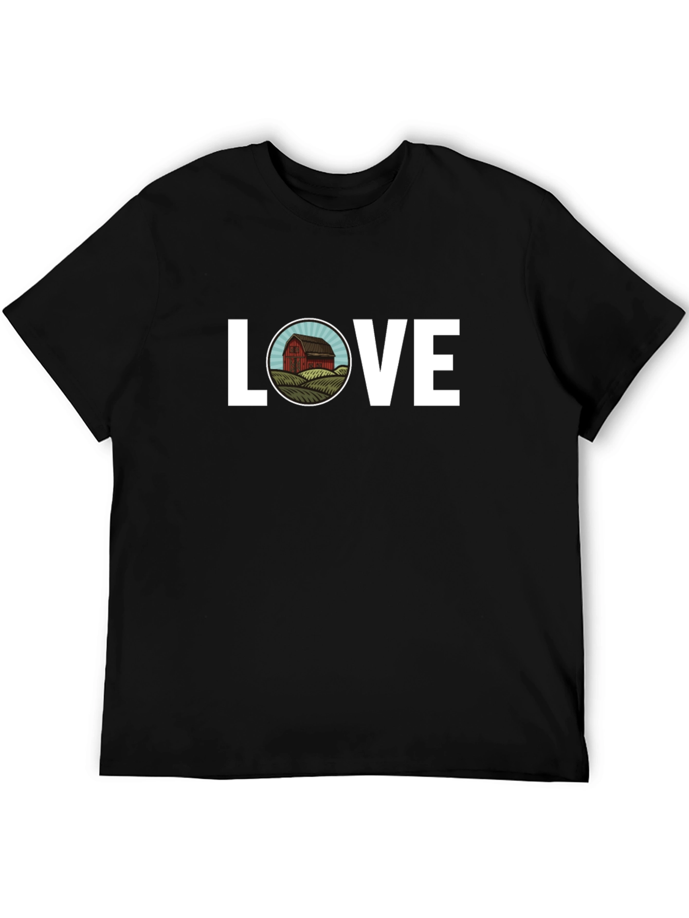 Love Barn Graphic Tee - Black Cotton Shirt