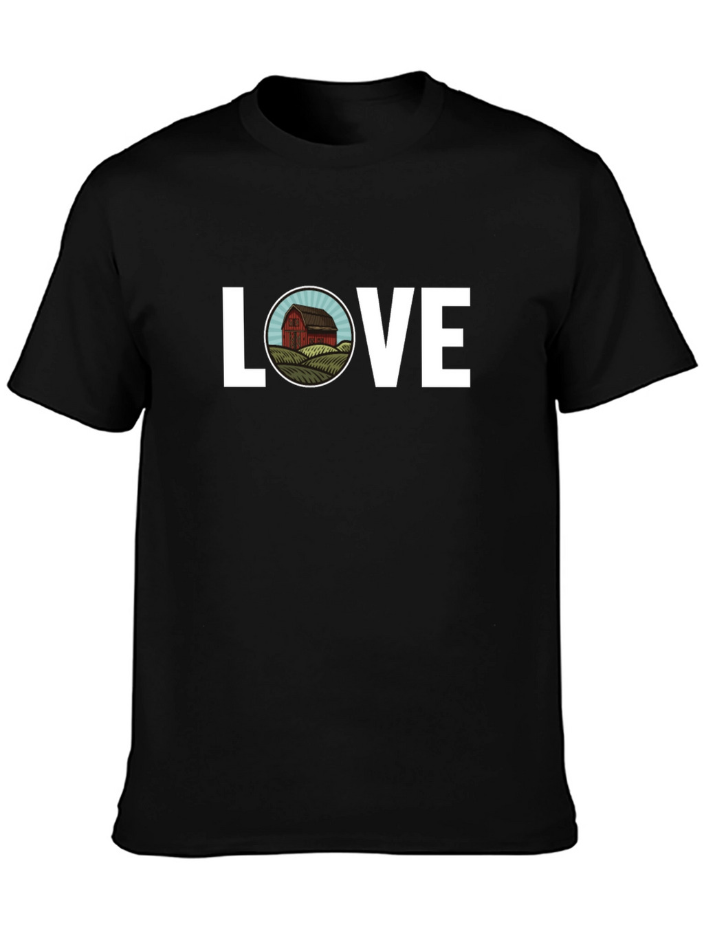 Love Barn Graphic Tee - Black Cotton Shirt